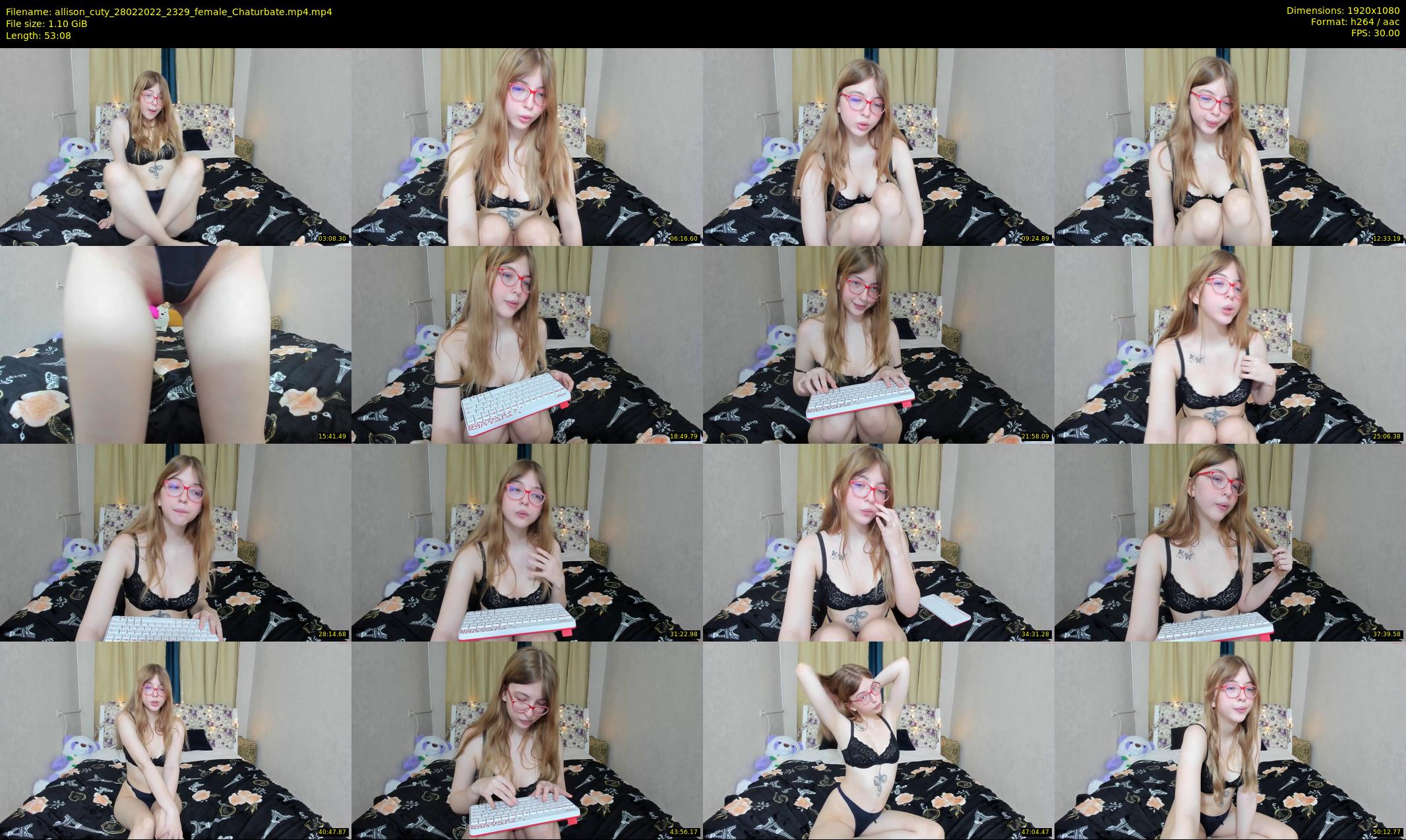 allison_cuty — 54 minute Chaturbate female cam show recording, 1080p, Feb 28, 2022