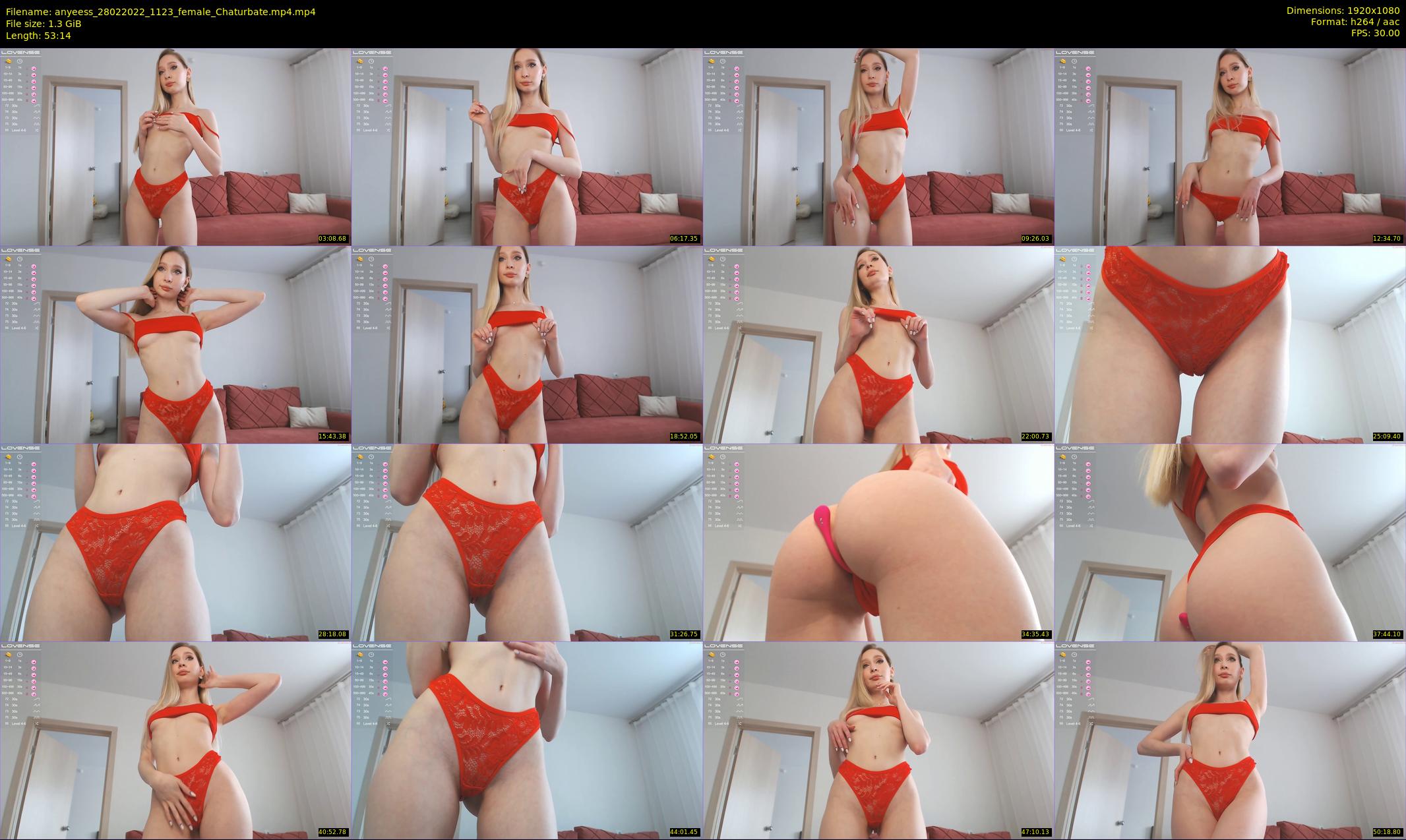 anyeess — 54 minute Chaturbate female cam show recording, 1080p, Feb 28, 2022