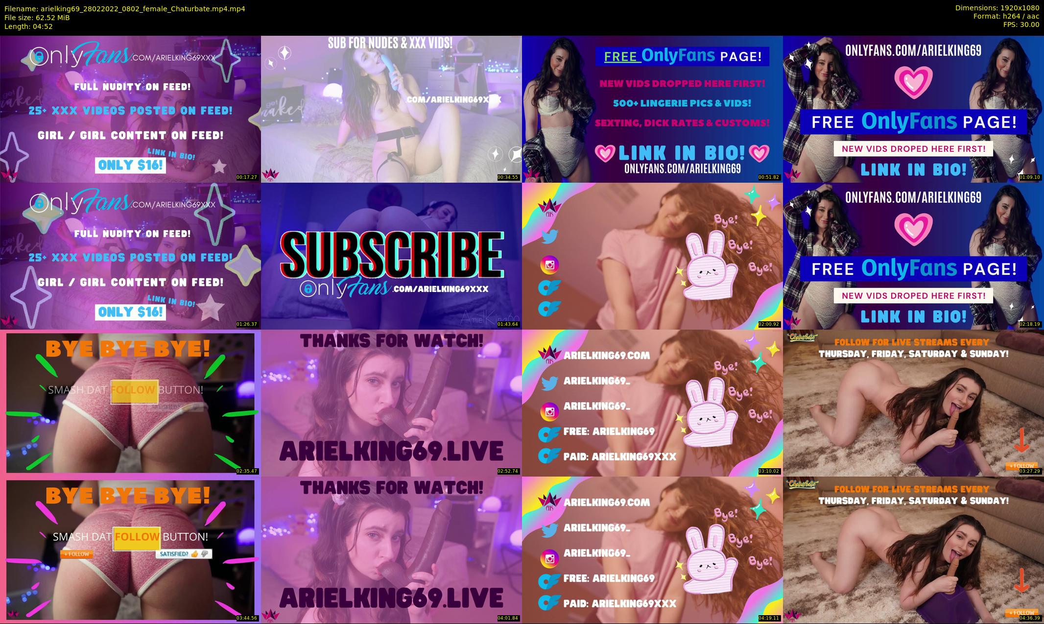 arielking69 — 5 minute Chaturbate female cam show recording, 1080p, Feb 28, 2022