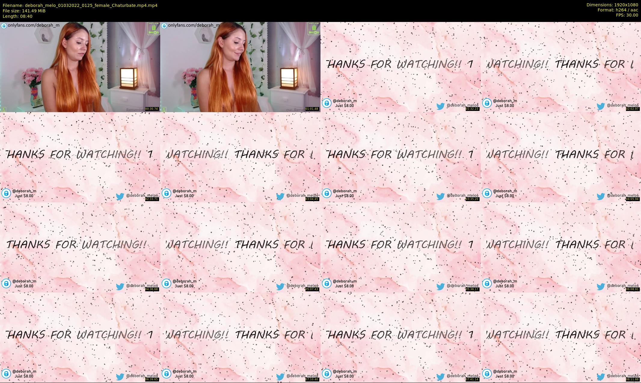 deborah_melo — 9 minute Chaturbate female cam show recording, 1080p, Mar 1, 2022