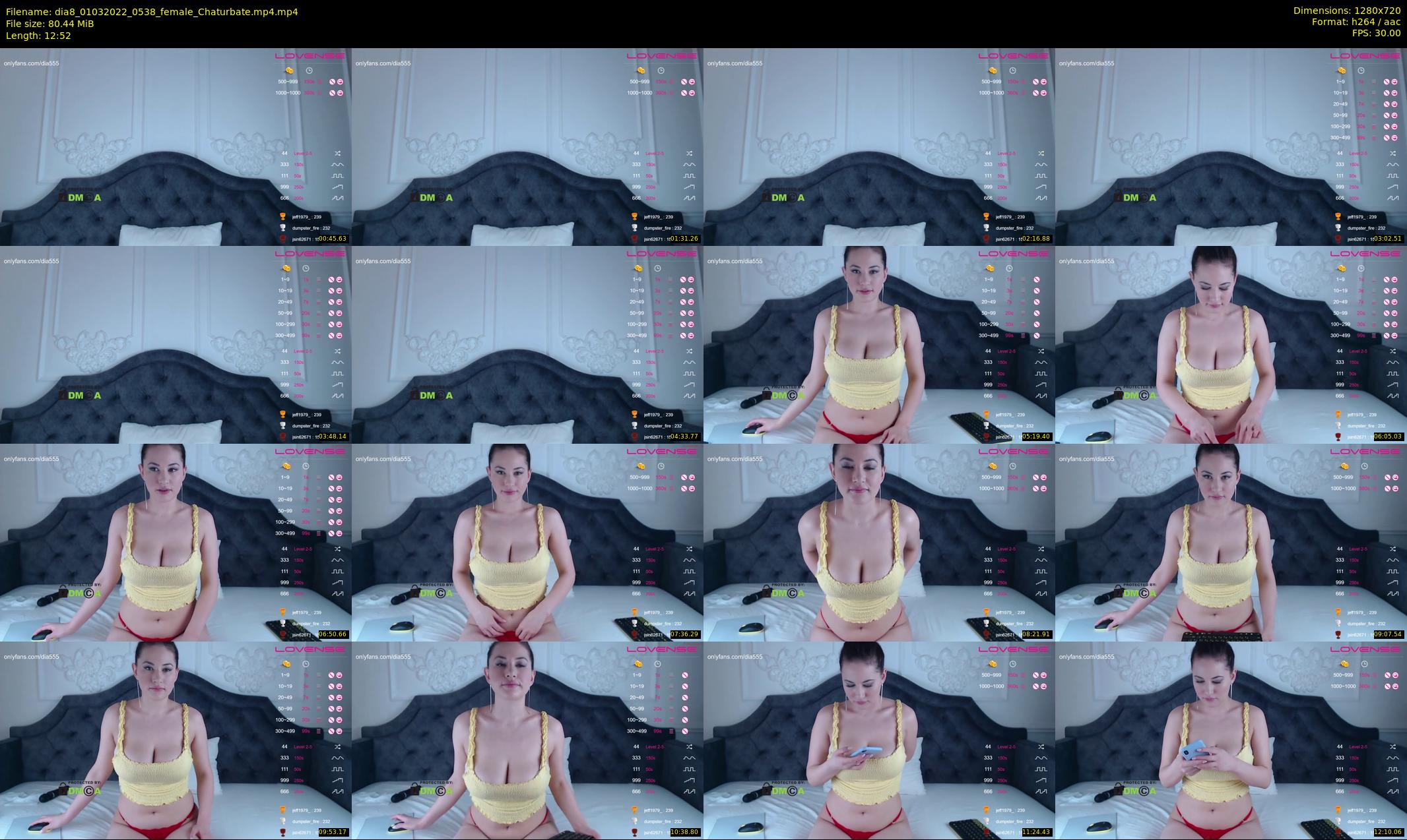 dia8 — 13 minute Chaturbate female cam show recording, 720p, Mar 1, 2022