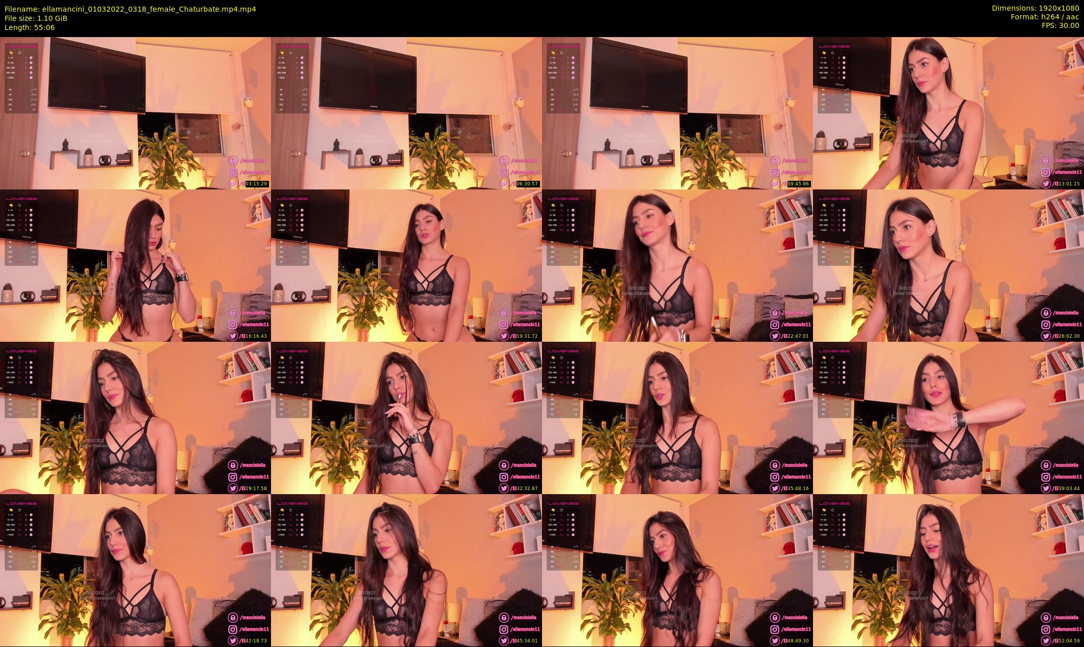 ellamancini — 56 minute Chaturbate female cam show recording, 1080p, Mar 1, 2022