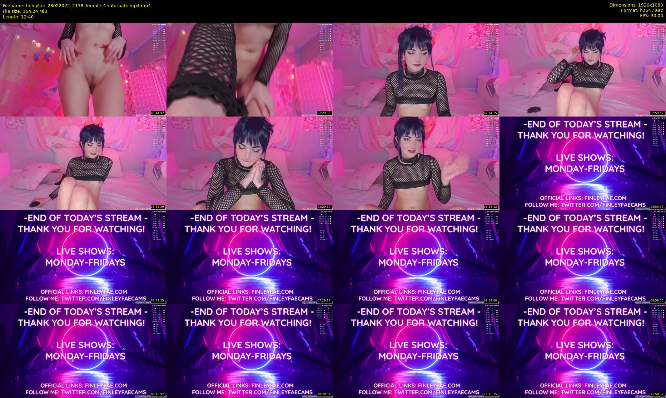 finleyfae — 13 minute Chaturbate female cam show recording, 1080p, Feb 28, 2022