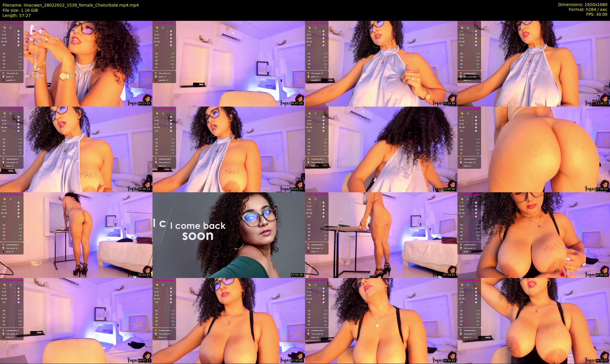 imacwen — 58 minute Chaturbate female cam show recording, 1080p, Feb 28, 2022