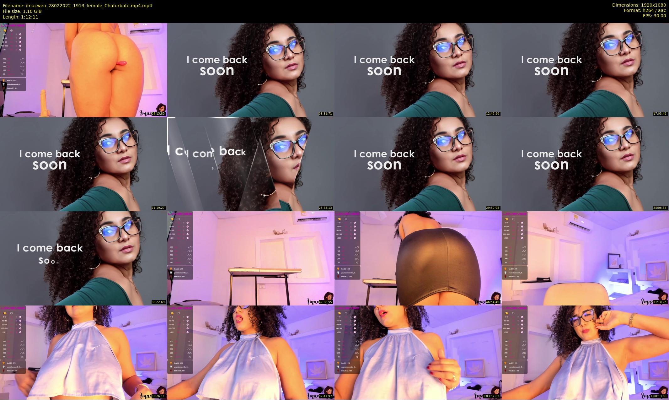 imacwen — 73 minute Chaturbate female cam show recording, 1080p, Feb 28, 2022