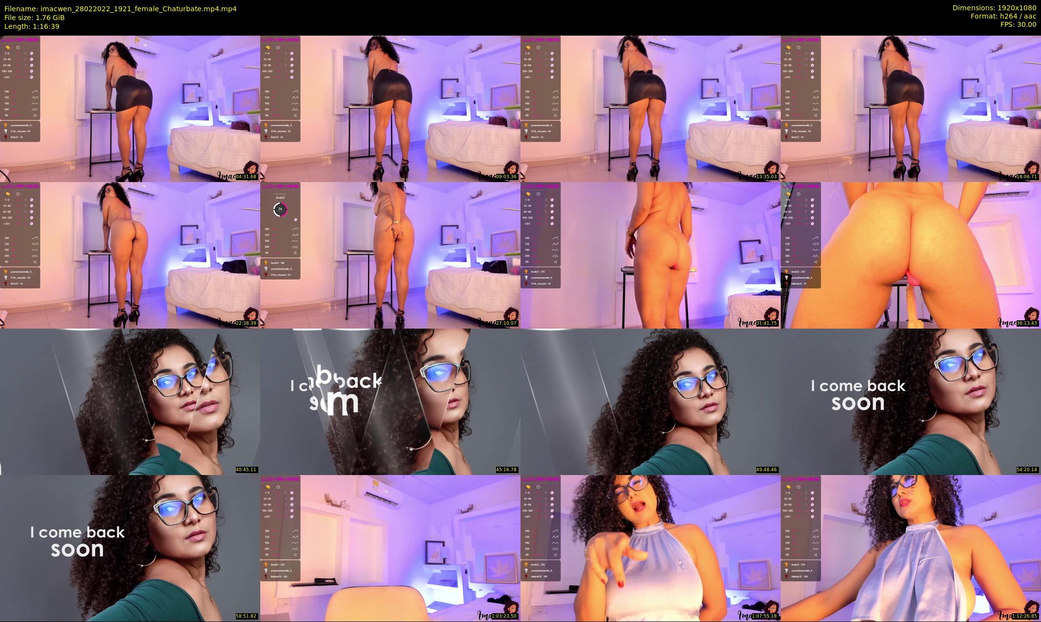 imacwen — 77 minute Chaturbate female cam show recording, 1080p, Feb 28, 2022