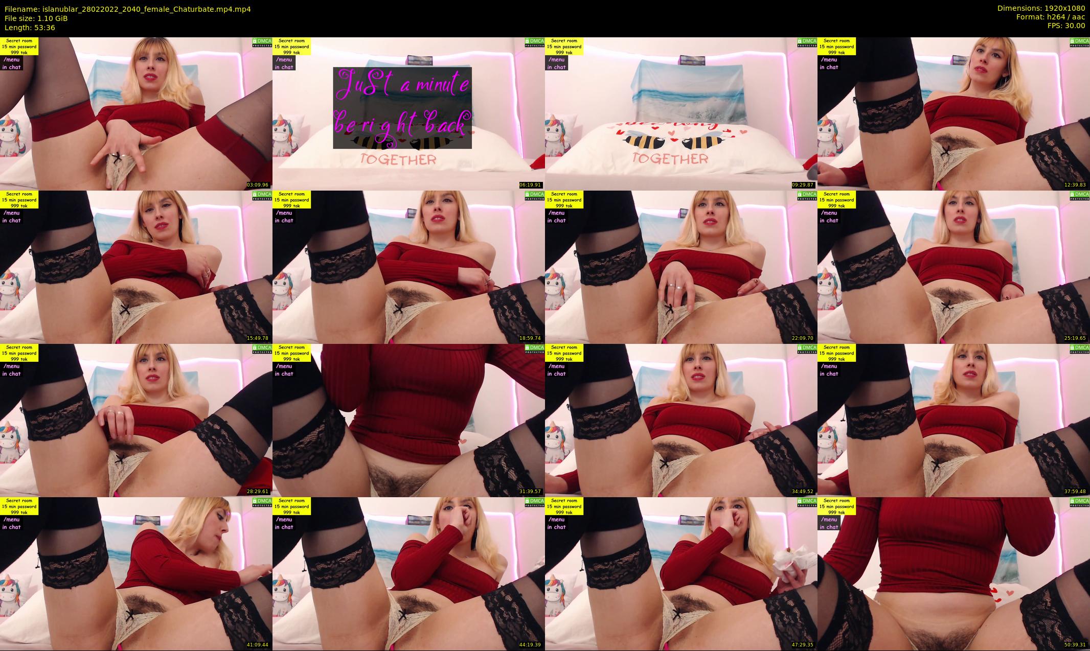 islanublar — 54 minute Chaturbate female cam show recording, 1080p, Feb 28, 2022