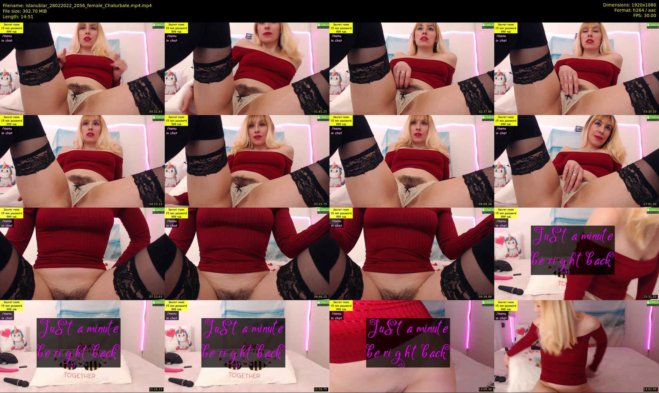 islanublar — 15 minute Chaturbate female cam show recording, 1080p, Feb 28, 2022