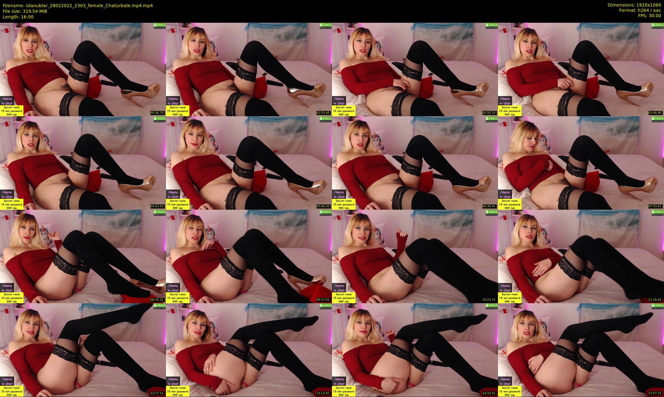 islanublar — 16 minute Chaturbate female cam show recording, 1080p, Feb 28, 2022