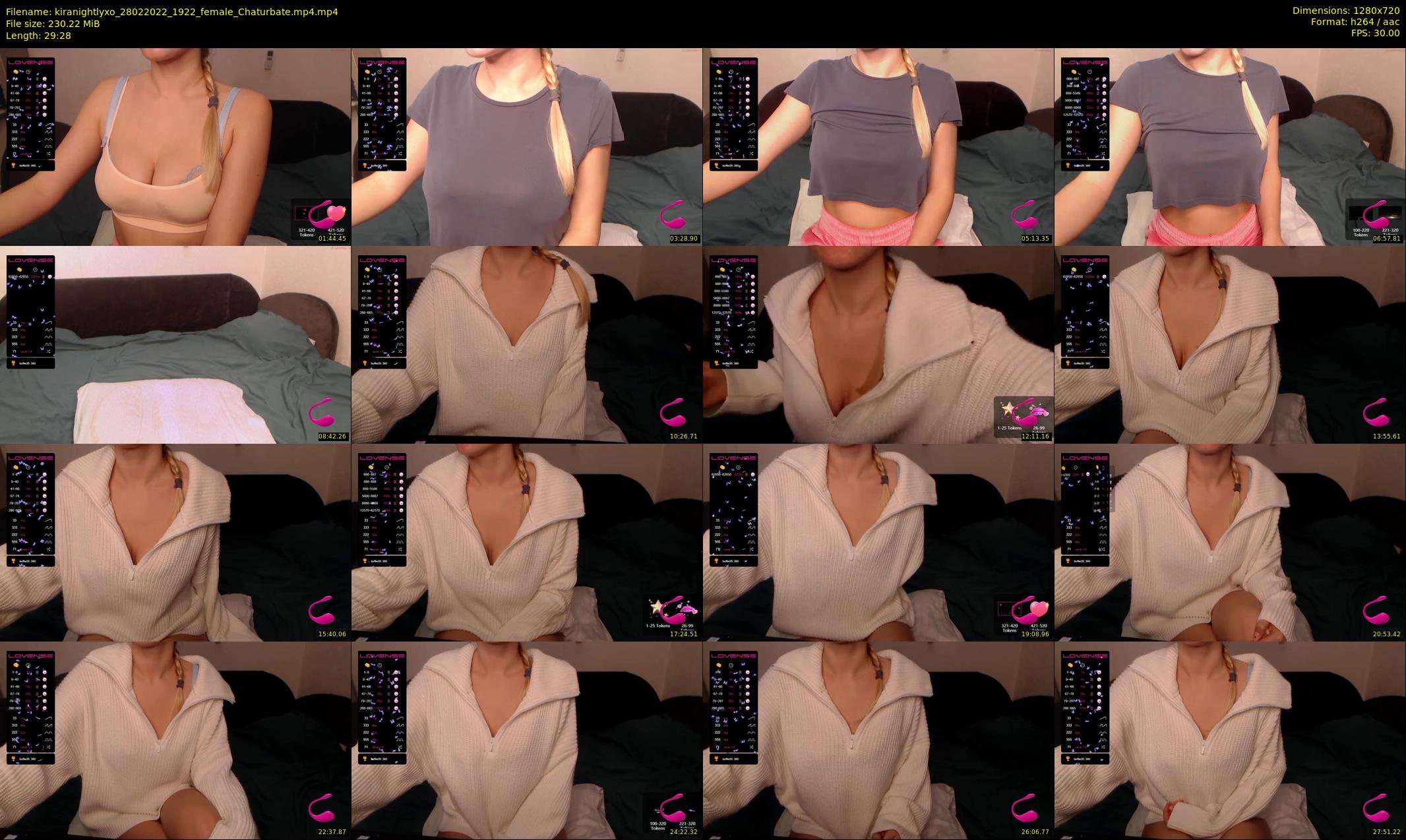 kiranightlyxo — 30 minute Chaturbate female cam show recording, 720p, Feb 28, 2022