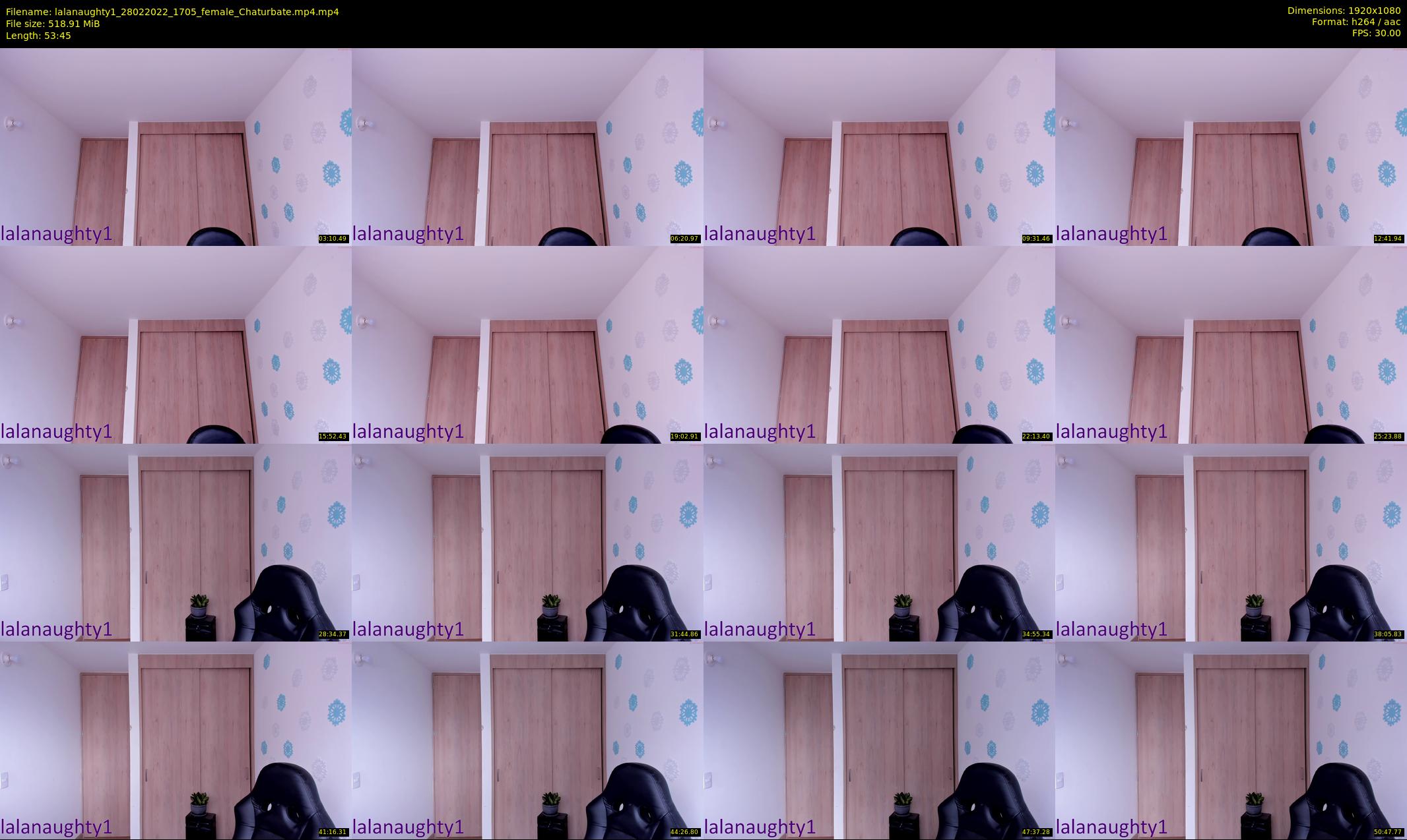 lalanaughty1 — 54 minute Chaturbate female cam show recording, 1080p, Feb 28, 2022