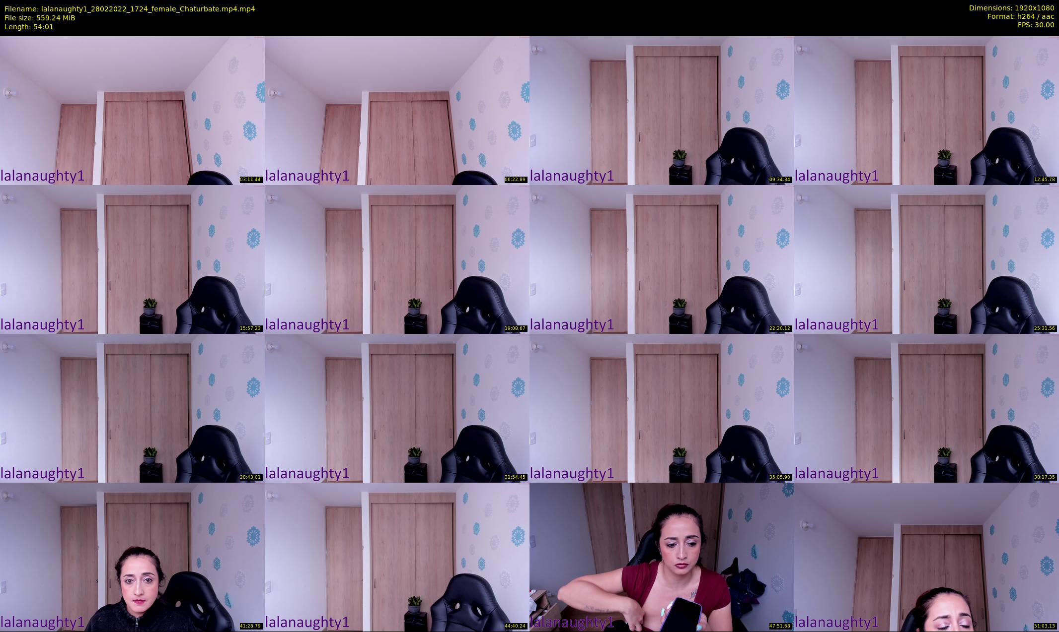 lalanaughty1 — 55 minute Chaturbate female cam show recording, 1080p, Feb 28, 2022