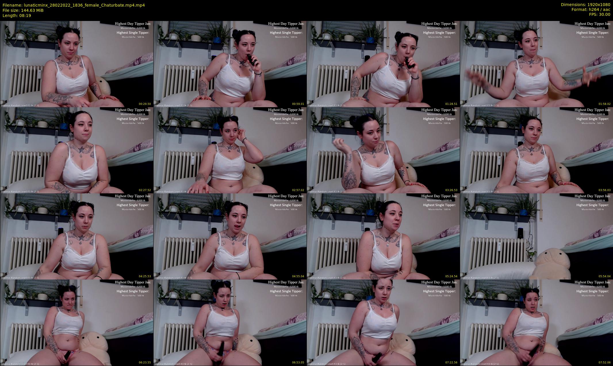 lunaticminx — 9 minute Chaturbate female cam show recording, 1080p, Feb 28, 2022