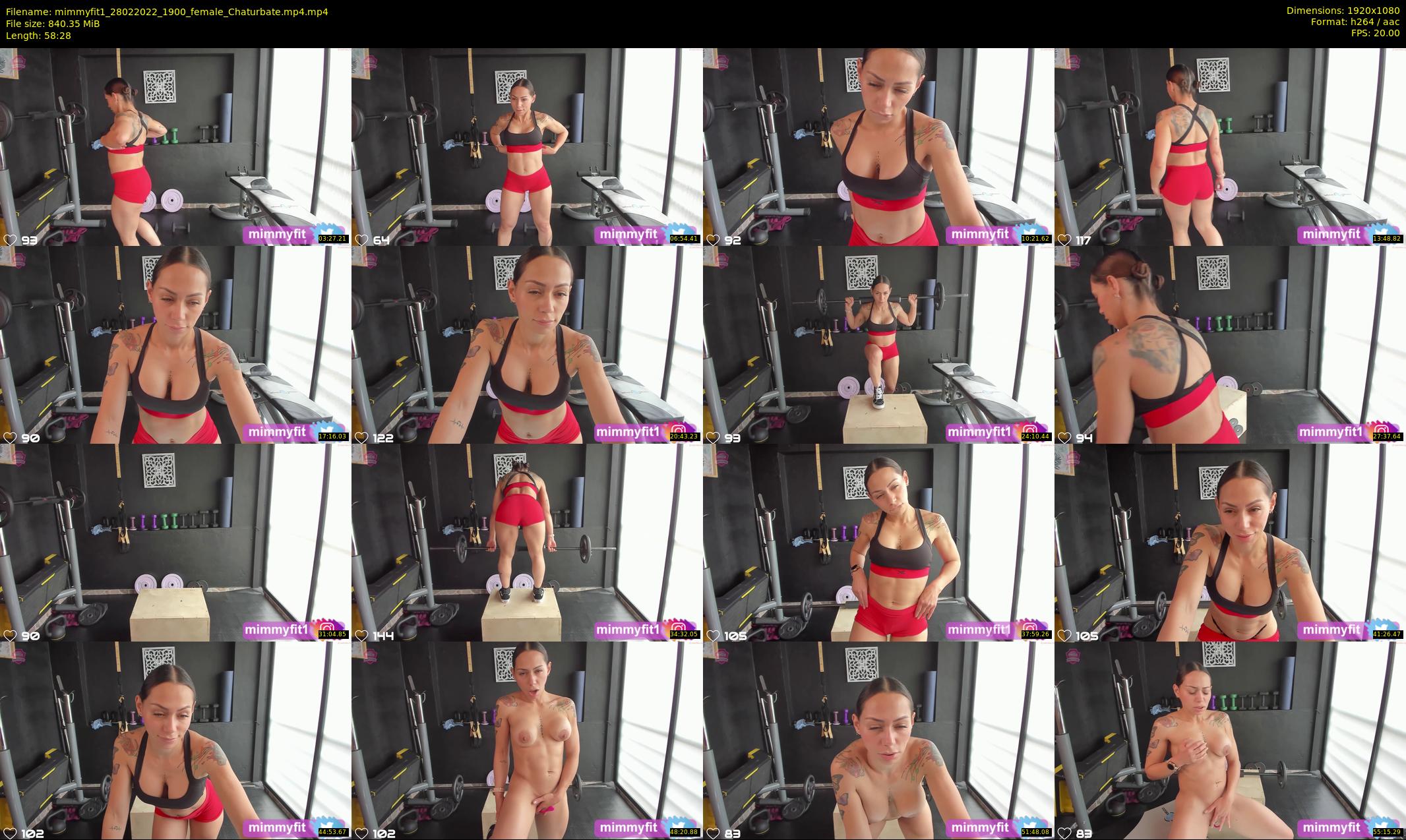 mimmyfit1 — 59 minute Chaturbate female cam show recording, 1080p, Feb 28, 2022