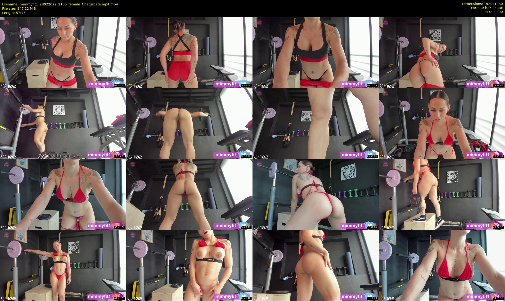 mimmyfit1 — 58 minute Chaturbate female cam show recording, 1080p, Feb 28, 2022