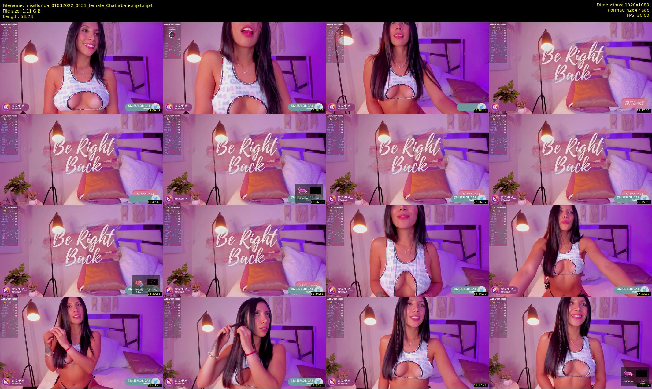 missflorida — 54 minute Chaturbate female cam show recording, 1080p, Mar 1, 2022