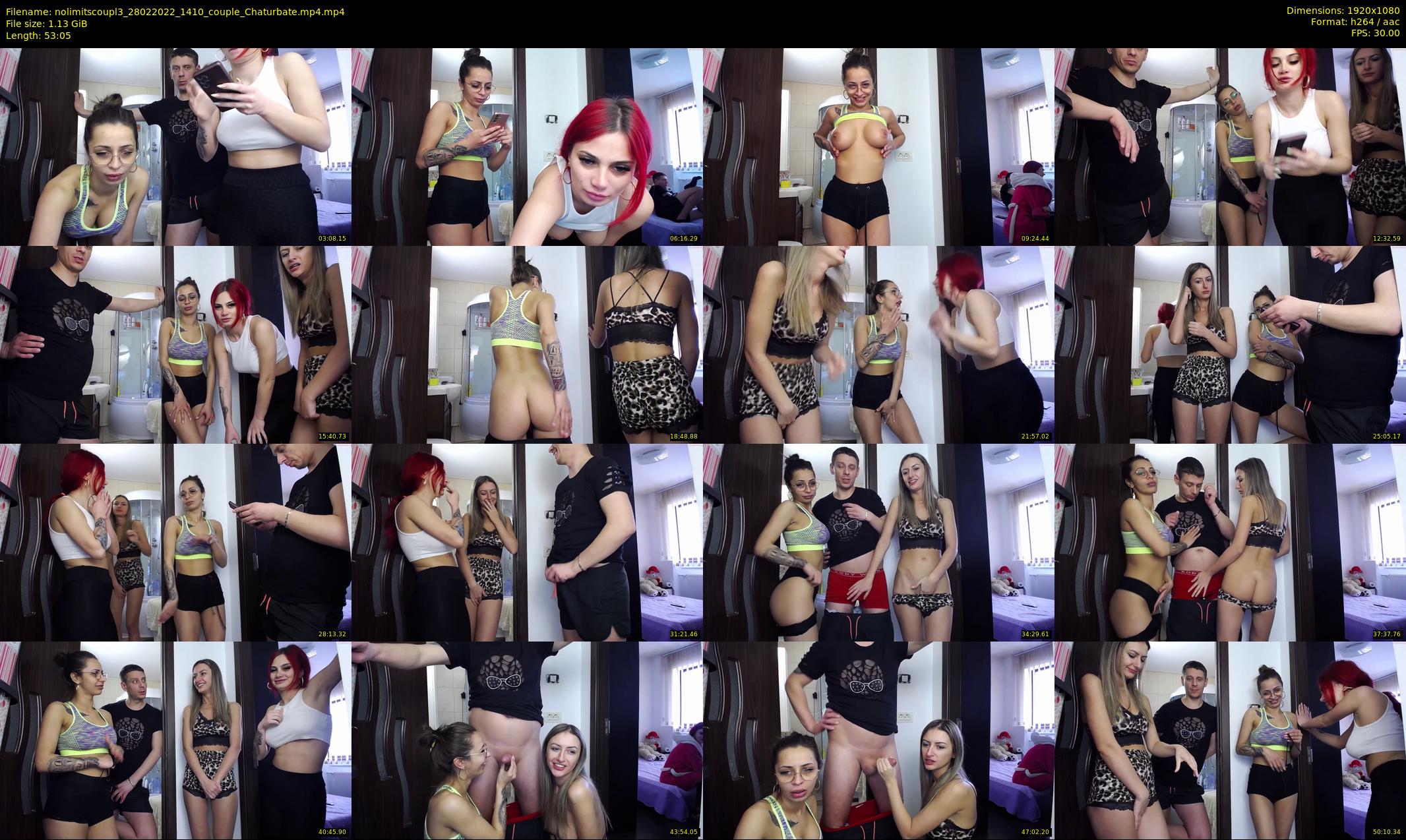 nolimitscoupl3 — 54 minute Chaturbate couple cam show recording, 1080p, Feb 28, 2022