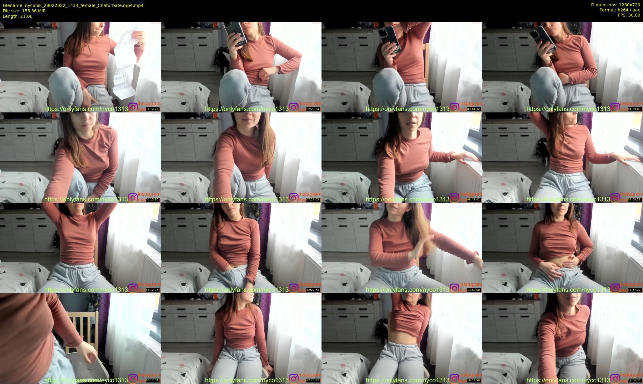 nyconik — 22 minute Chaturbate female cam show recording, 720p, Feb 28, 2022