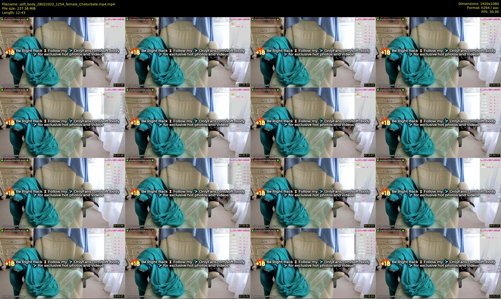 soft_body — 13 minute Chaturbate female cam show recording, 1080p, Feb 28, 2022