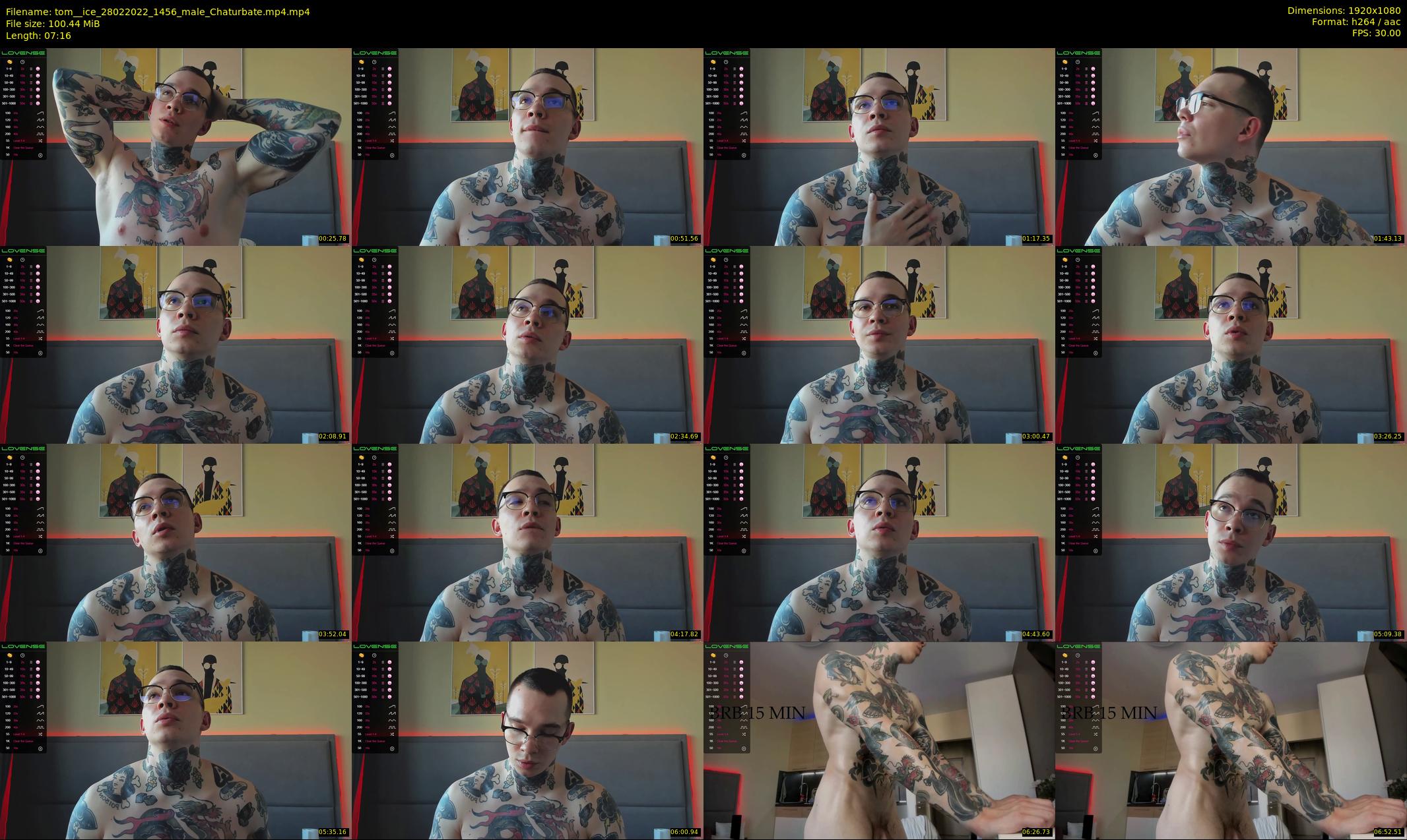 tom__ice — 8 minute Chaturbate male cam show recording, 1080p, Feb 28, 2022