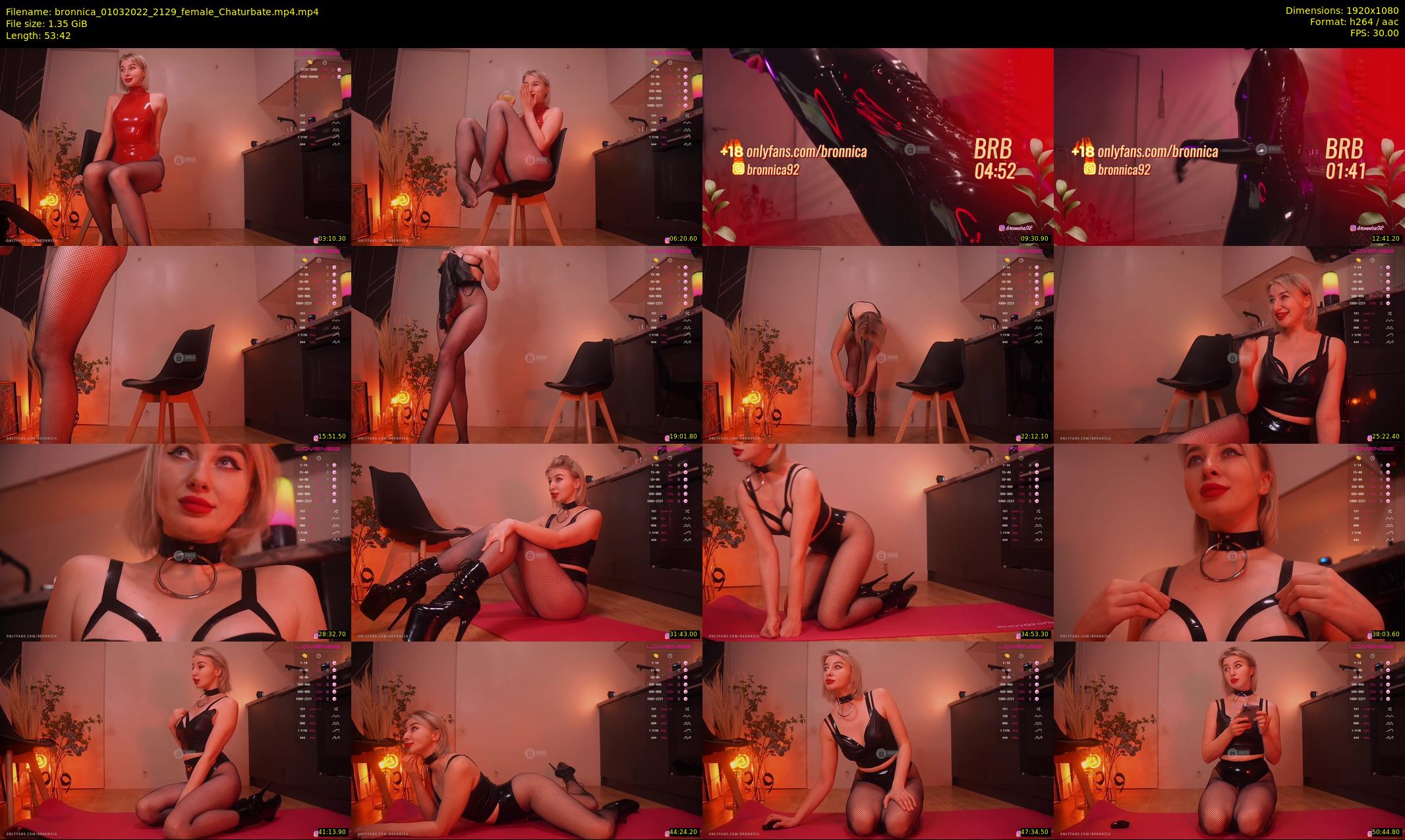 bronnica — 54 minute Chaturbate female cam show recording, 1080p, Mar 1, 2022