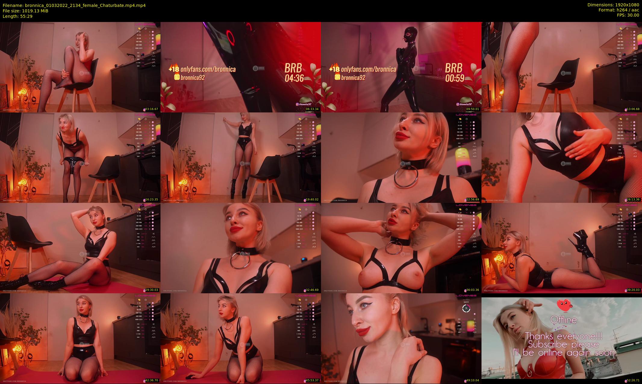 bronnica — 56 minute Chaturbate female cam show recording, 1080p, Mar 1, 2022