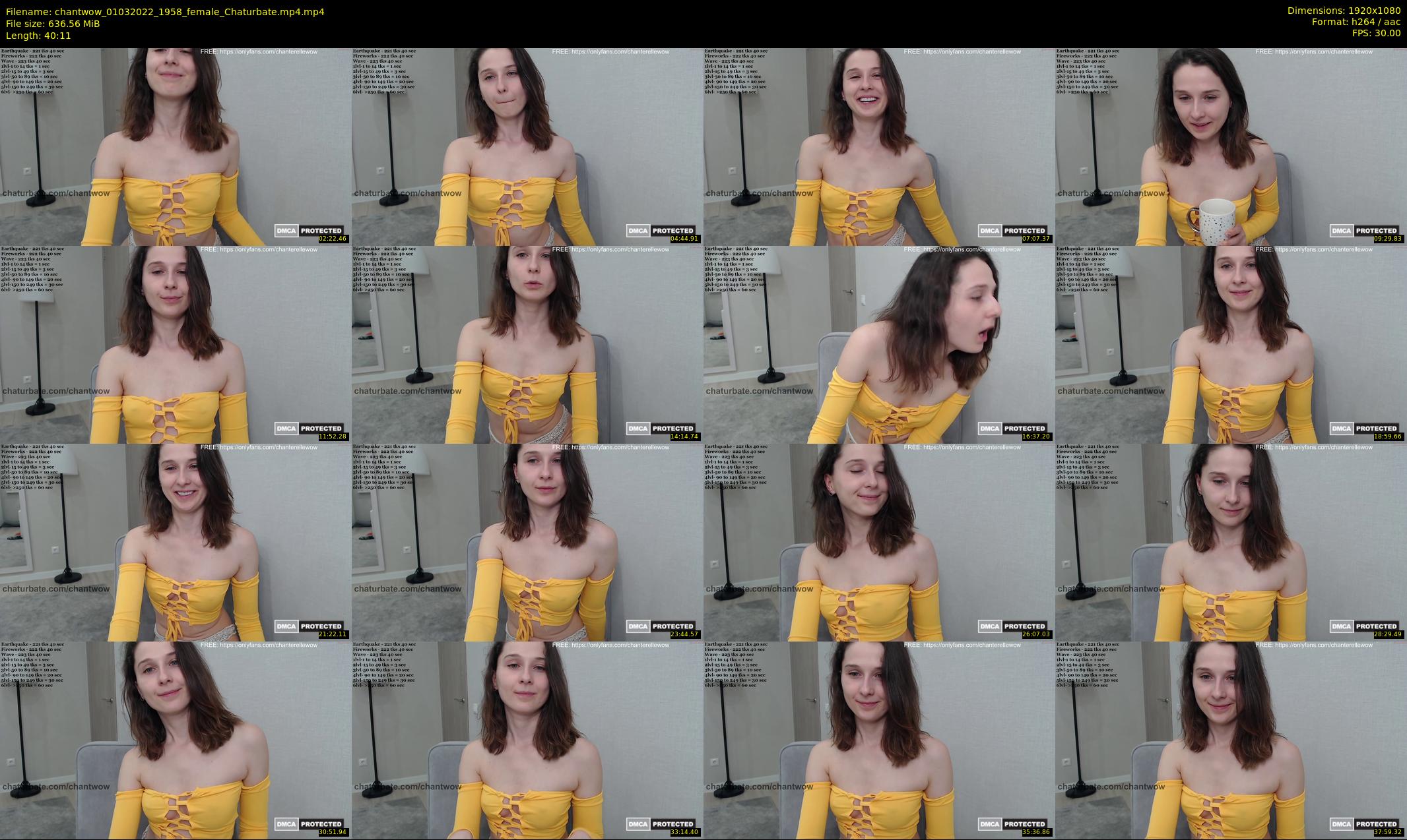chantwow — 41 minute Chaturbate female cam show recording, 1080p, Mar 1, 2022