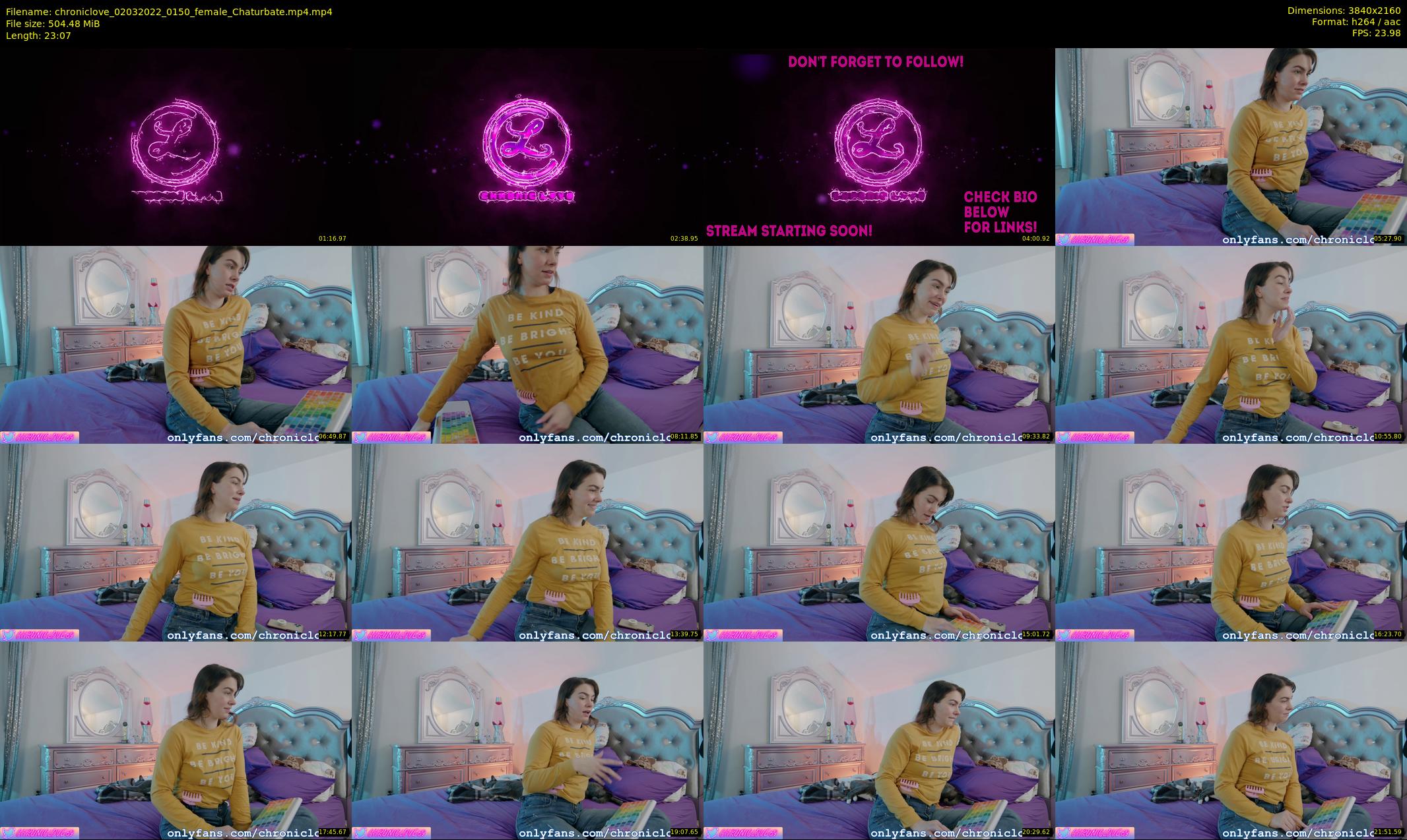 chroniclove — 24 minute Chaturbate female cam show recording, 4K, Mar 2, 2022