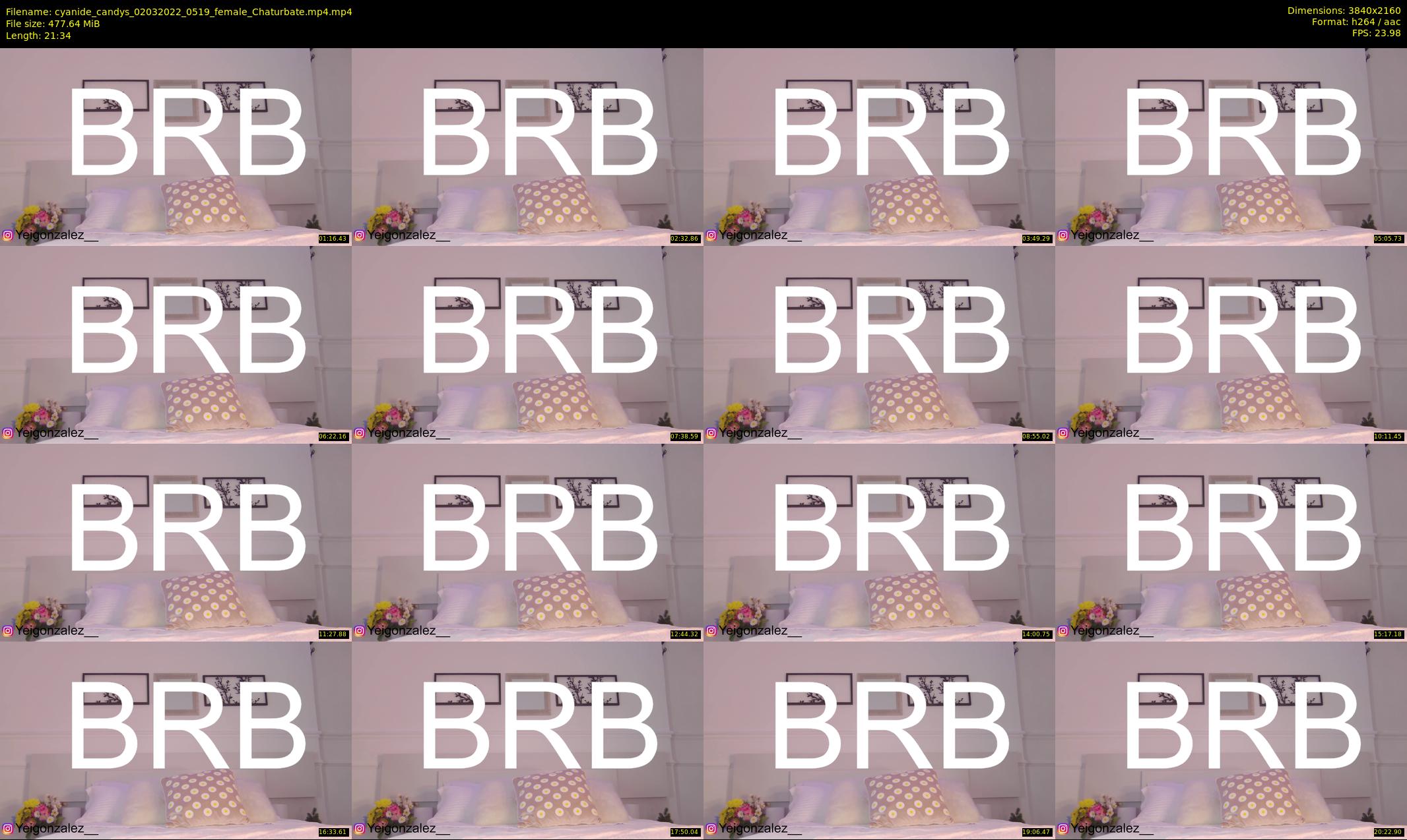 cyanide_candys — 22 minute Chaturbate female cam show recording, 4K, Mar 2, 2022