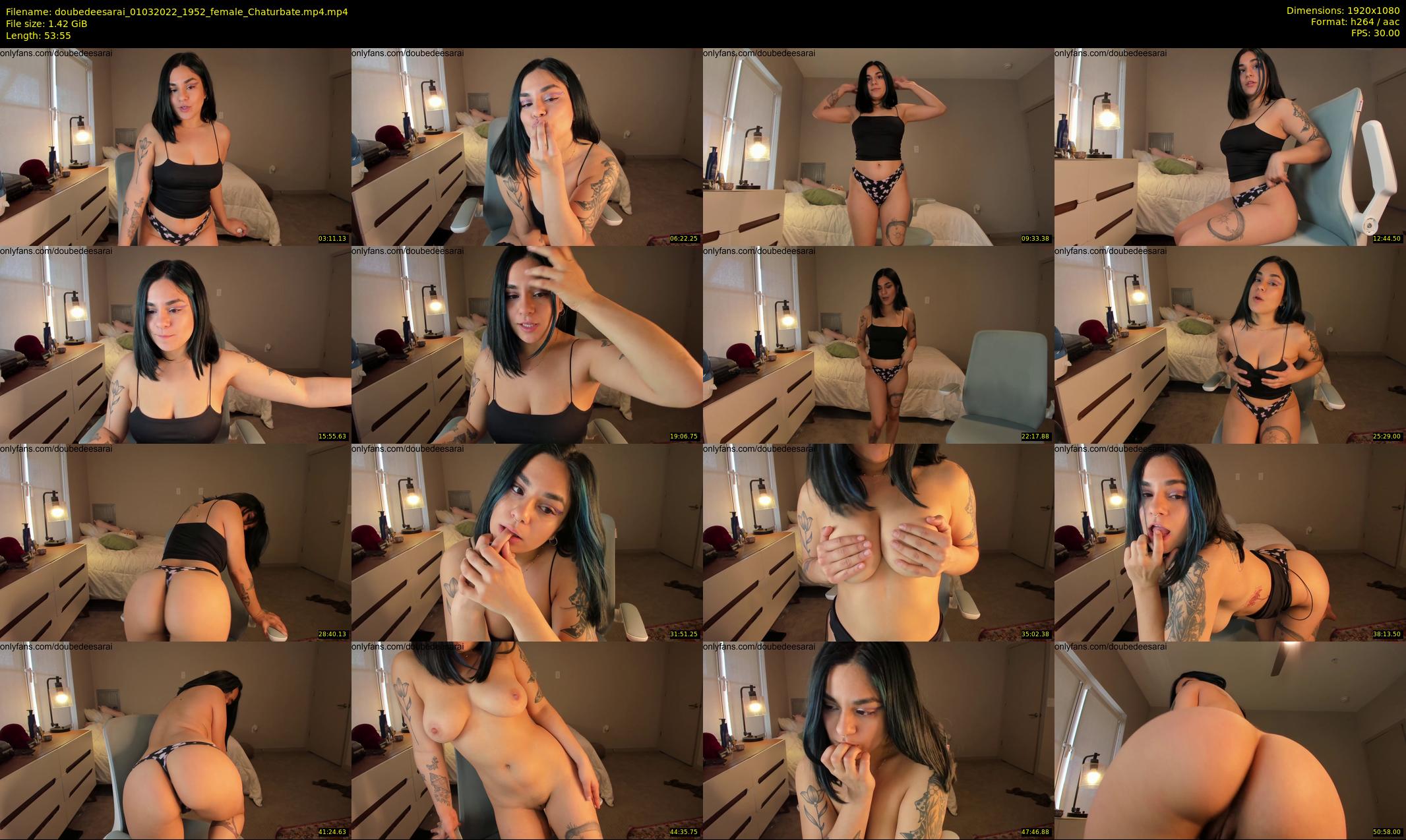 doubedeesarai — 54 minute Chaturbate female cam show recording, 1080p, Mar 1, 2022