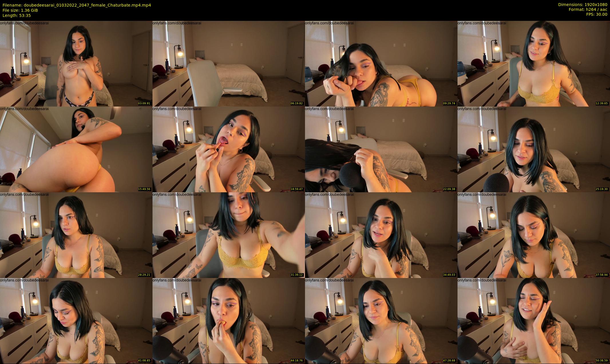 doubedeesarai — 54 minute Chaturbate female cam show recording, 1080p, Mar 1, 2022