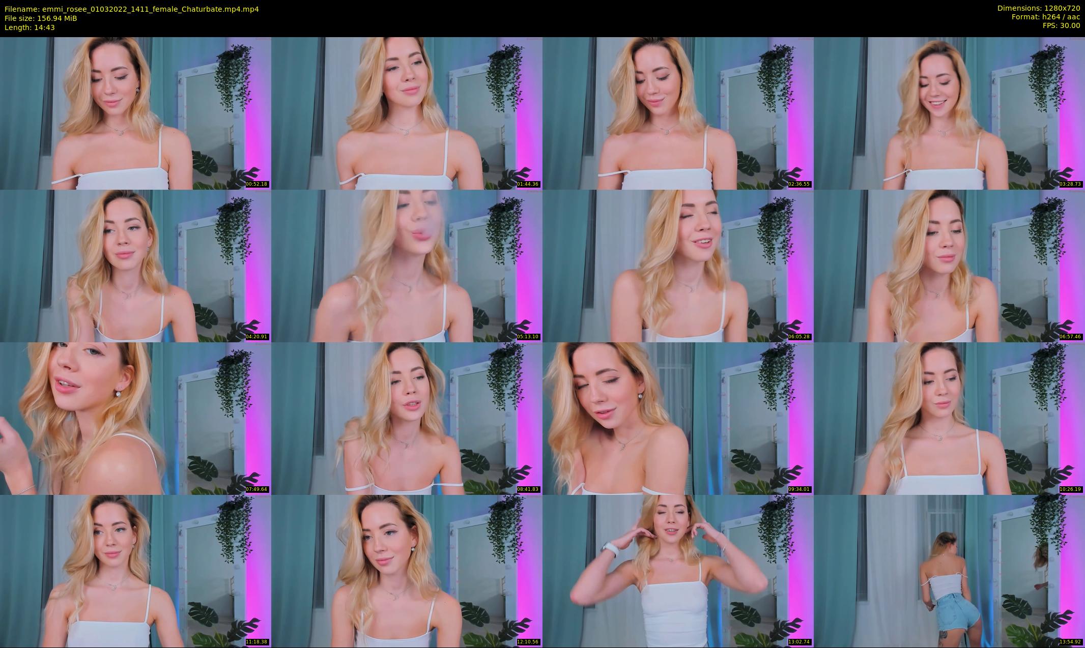 emmi_rosee — 15 minute Chaturbate female cam show recording, 720p, Mar 1, 2022