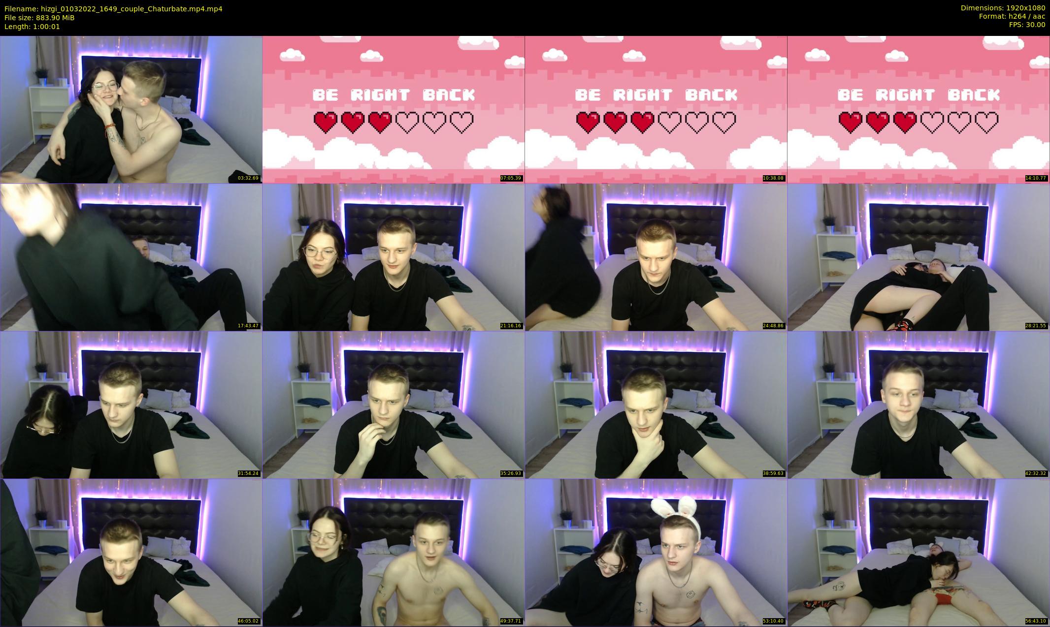 hizgi — 61 minute Chaturbate couple cam show recording, 1080p, Mar 1, 2022