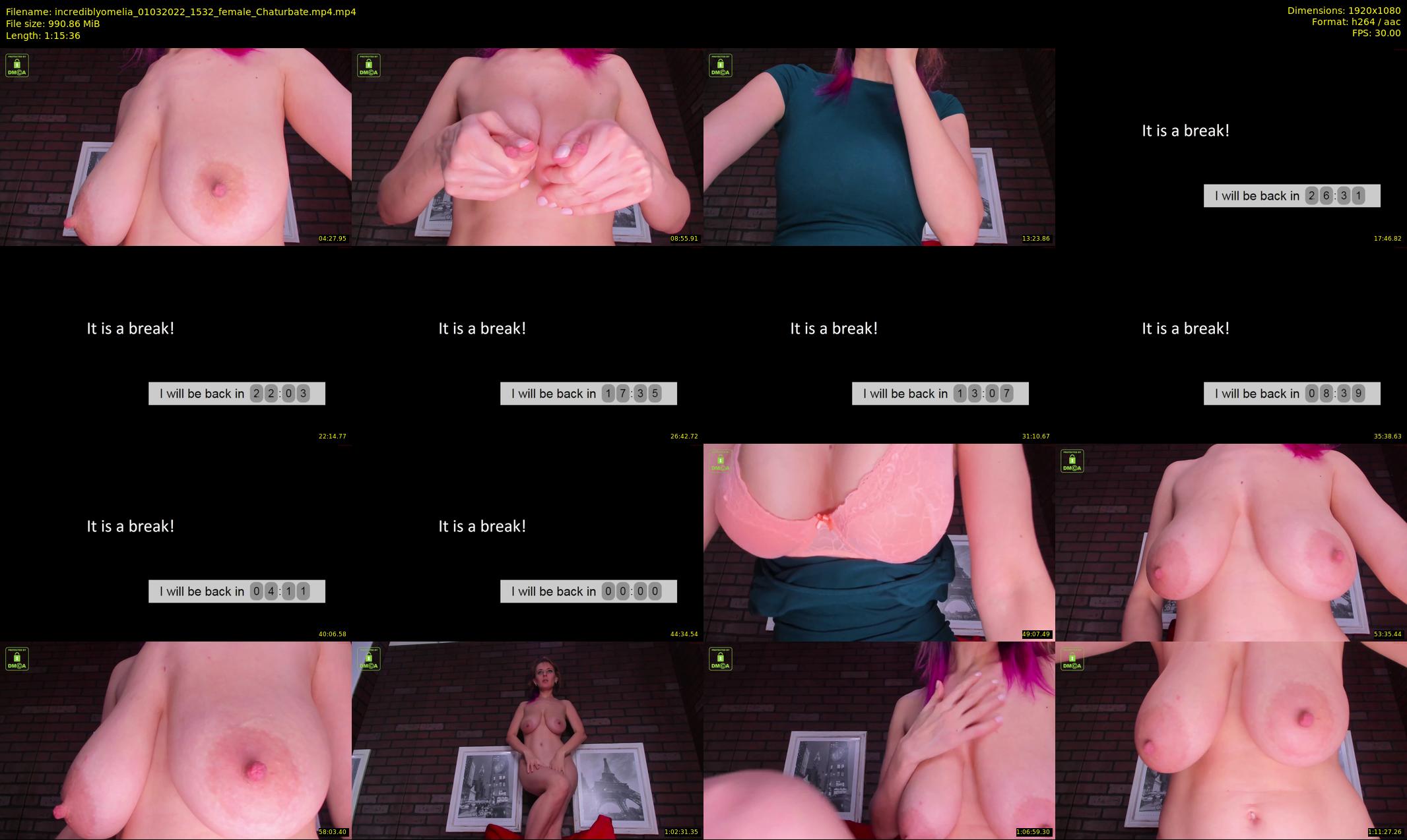 incrediblyomelia — 76 minute Chaturbate female cam show recording, 1080p, Mar 1, 2022
