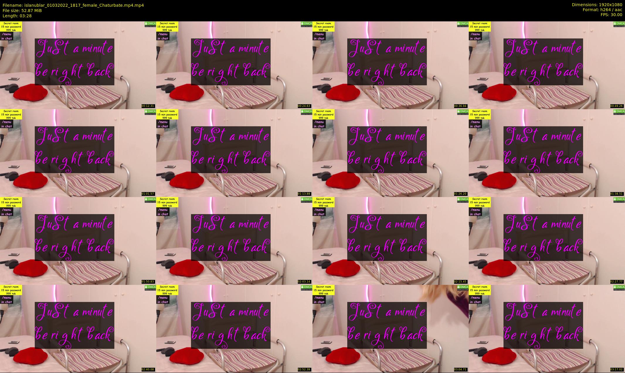 islanublar — 4 minute Chaturbate female cam show recording, 1080p, Mar 1, 2022