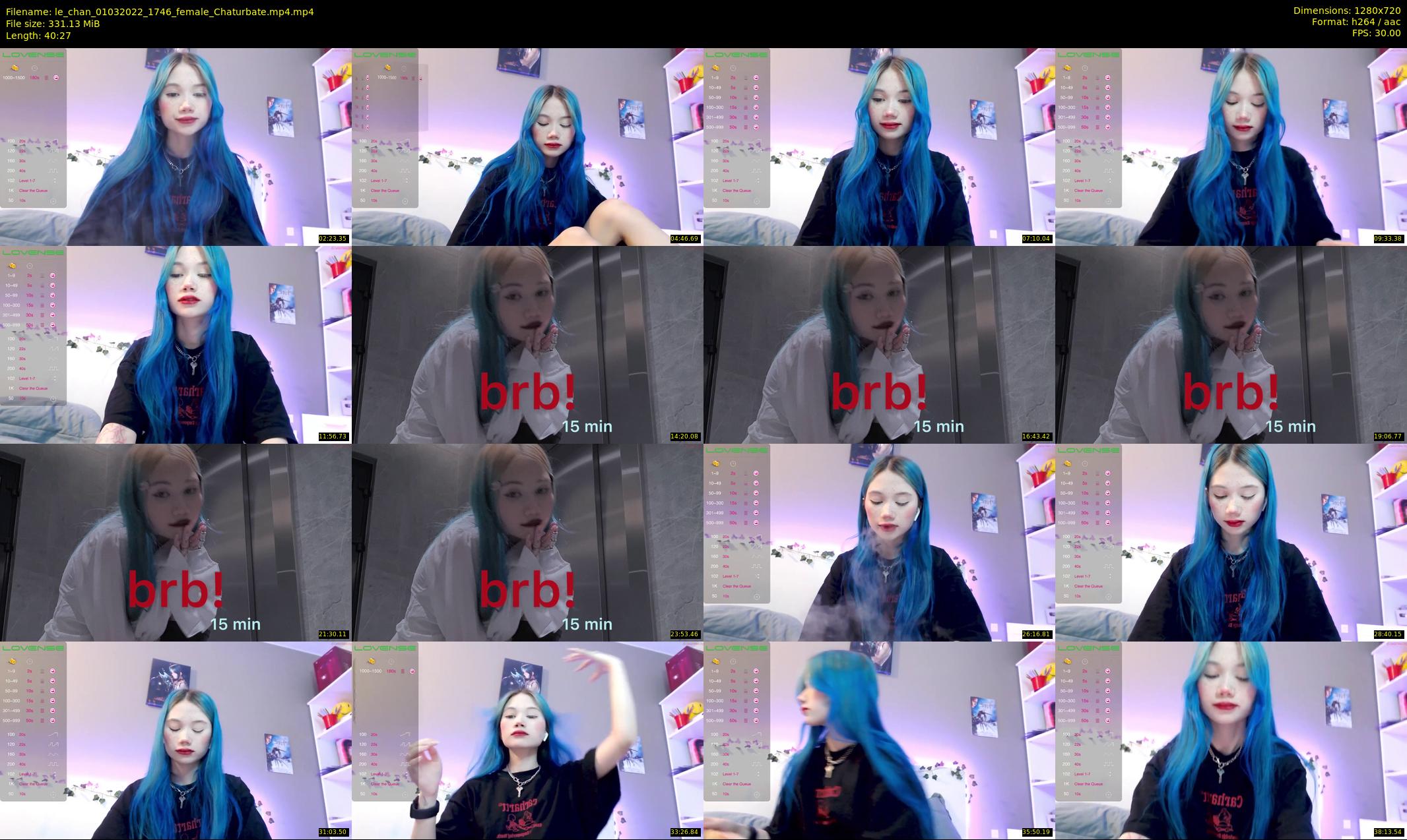 le_chan — 41 minute Chaturbate female cam show recording, 720p, Mar 1, 2022