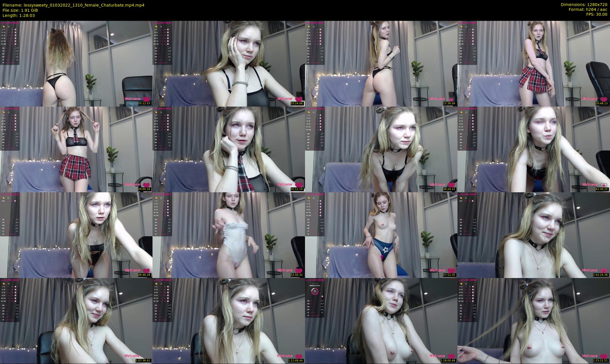 lessysweety — 89 minute Chaturbate female cam show recording, 720p, Mar 1, 2022