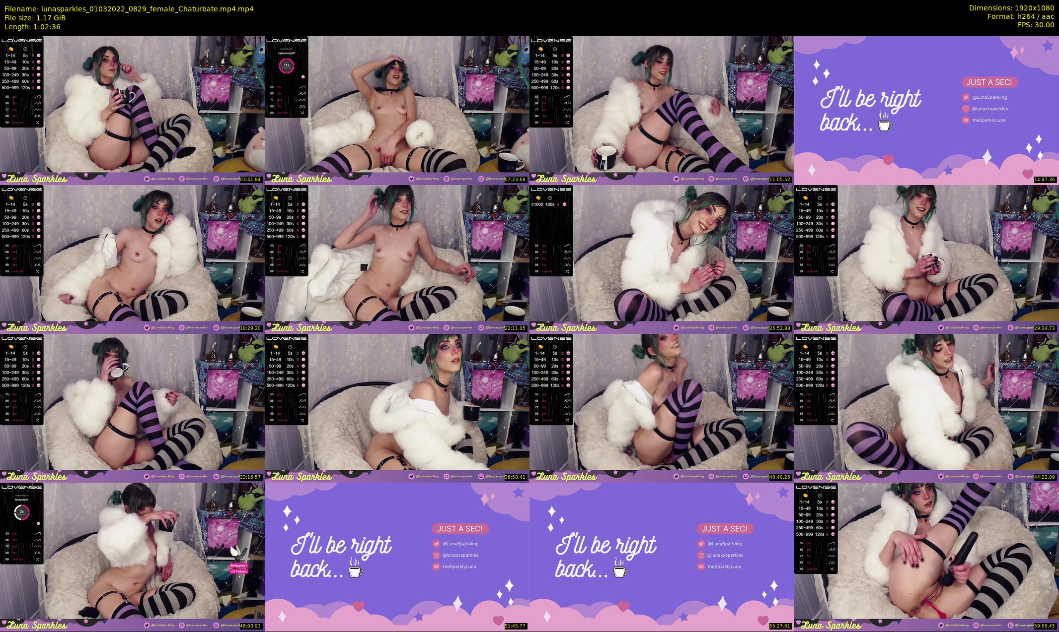 lunasparkles — 63 minute Chaturbate female cam show recording, 1080p, Mar 1, 2022