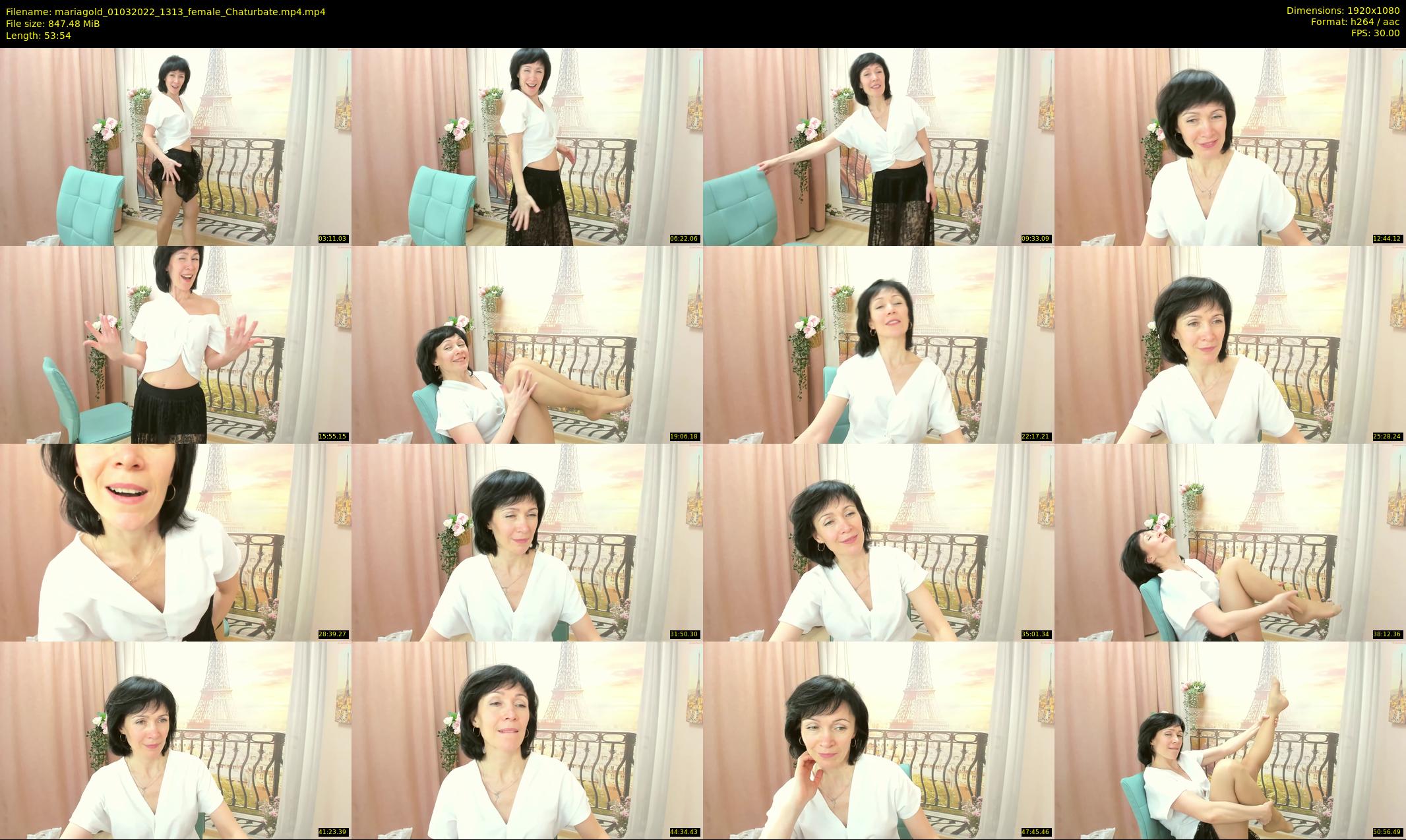 mariagold — 54 minute Chaturbate female cam show recording, 1080p, Mar 1, 2022