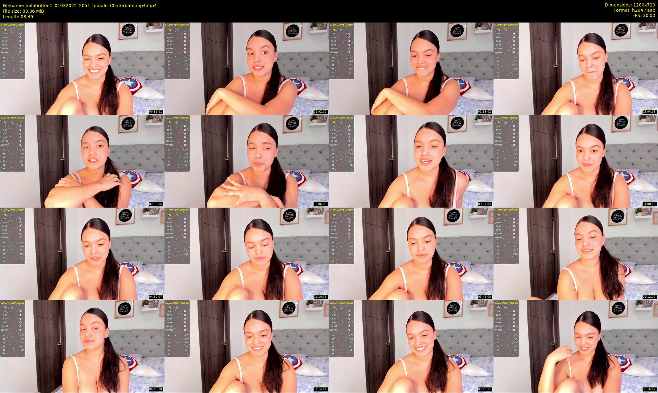 milabritton1 — 9 minute Chaturbate female cam show recording, 720p, Mar 1, 2022