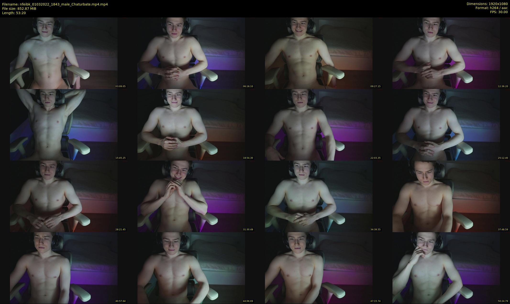 nfeibk — 54 minute Chaturbate male cam show recording, 1080p, Mar 1, 2022