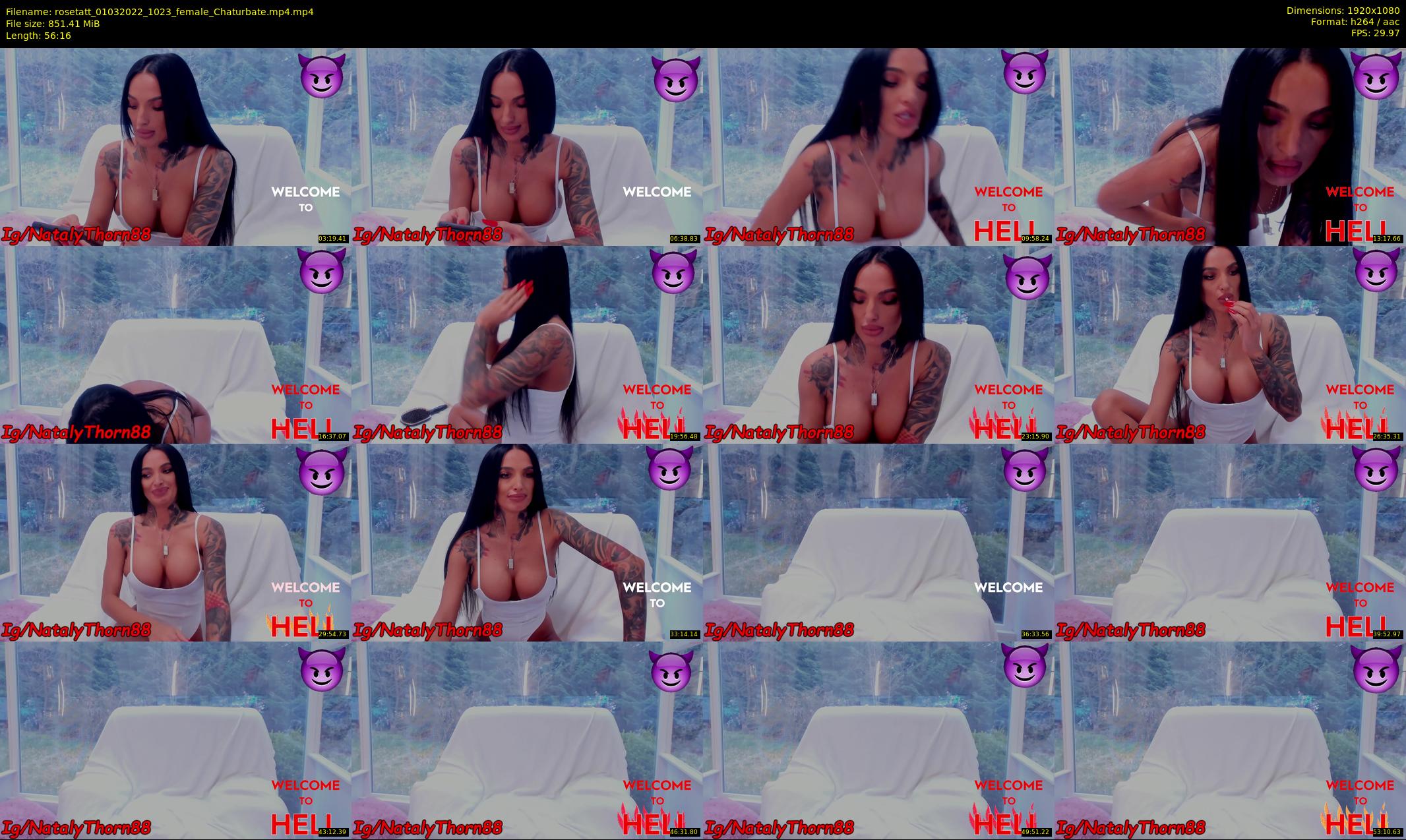 rosetatt — 57 minute Chaturbate female cam show recording, 1080p, Mar 1, 2022