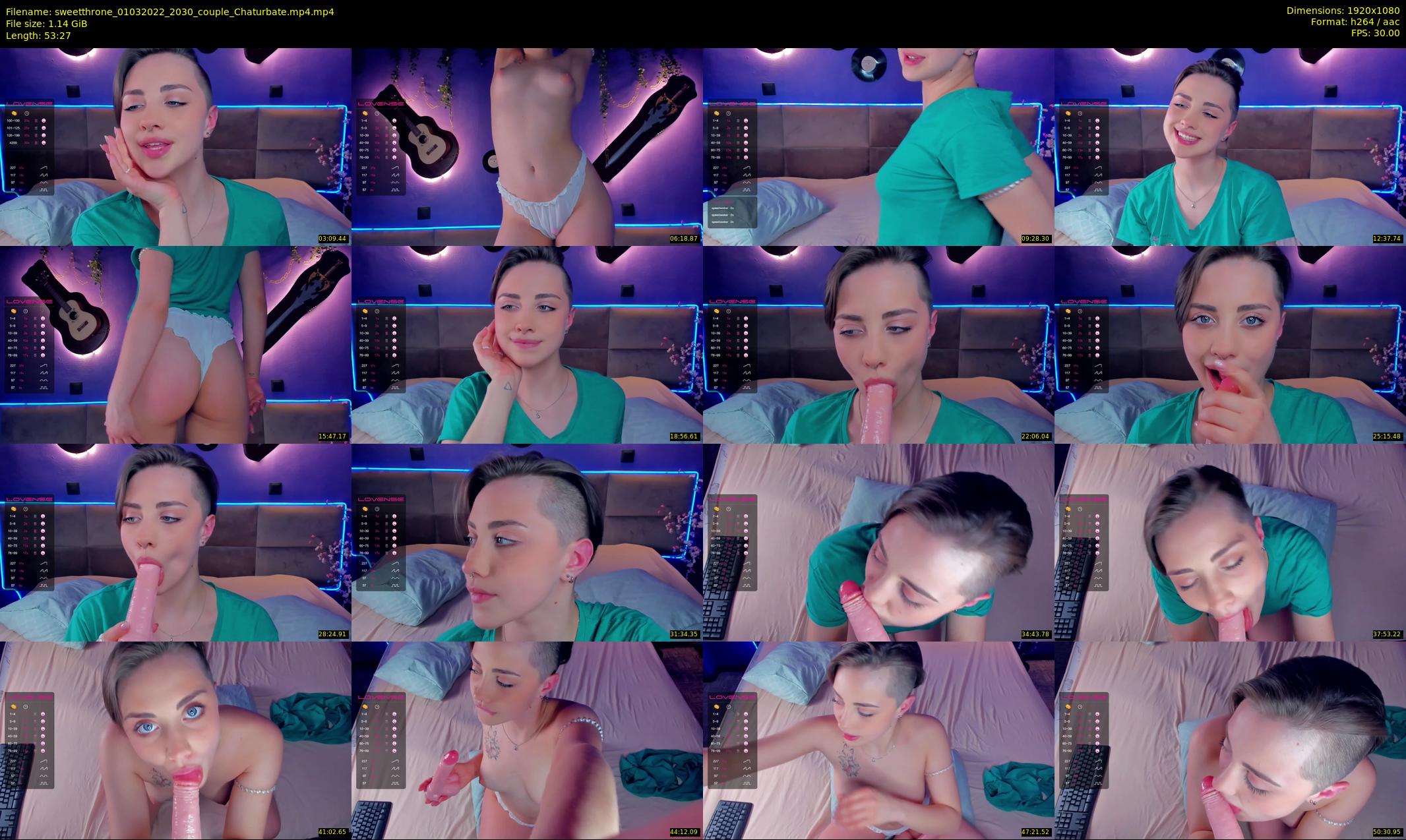 sweetthrone — 54 minute Chaturbate couple cam show recording, 1080p, Mar 1, 2022