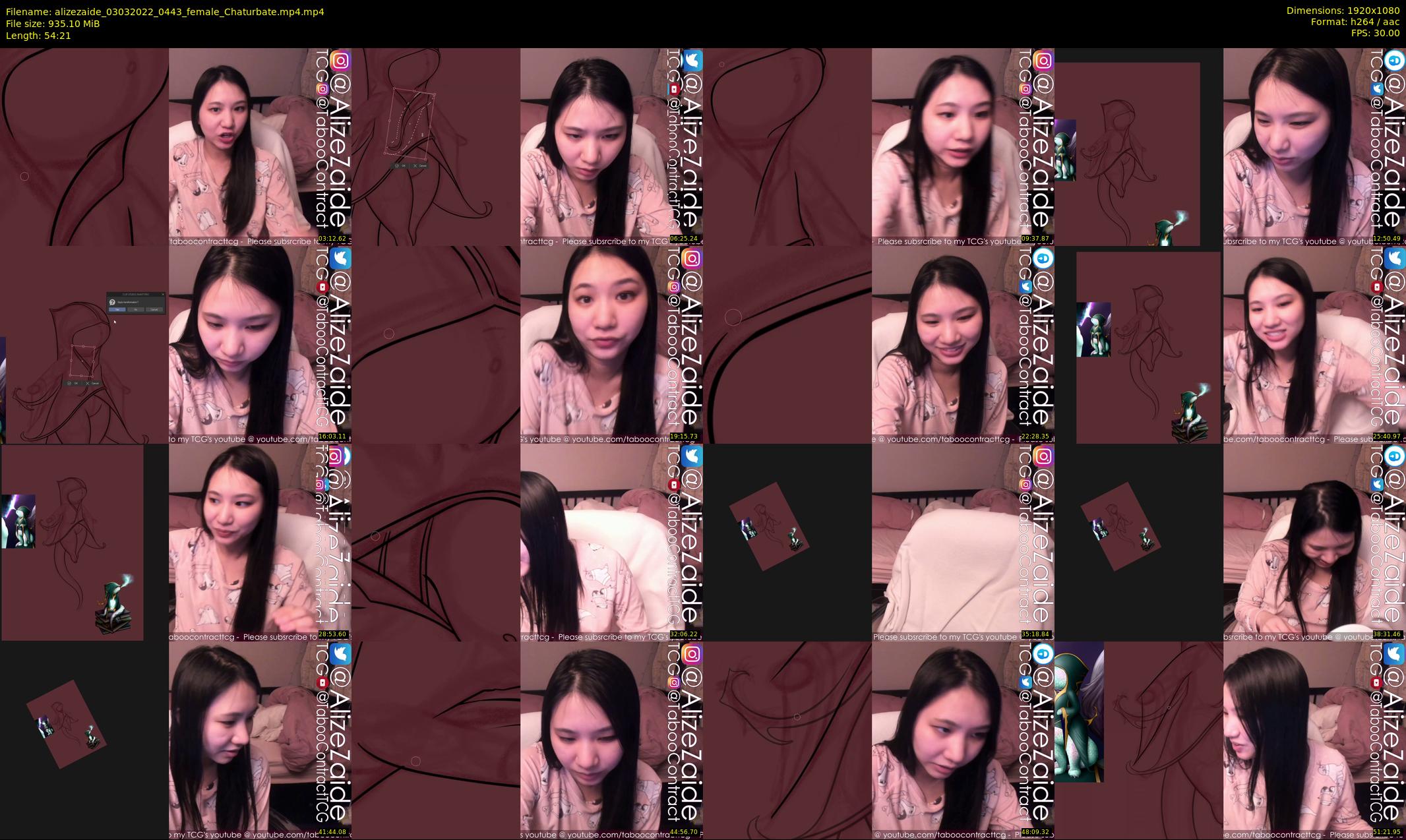 alizezaide — 55 minute Chaturbate female cam show recording, 1080p, Mar 3, 2022
