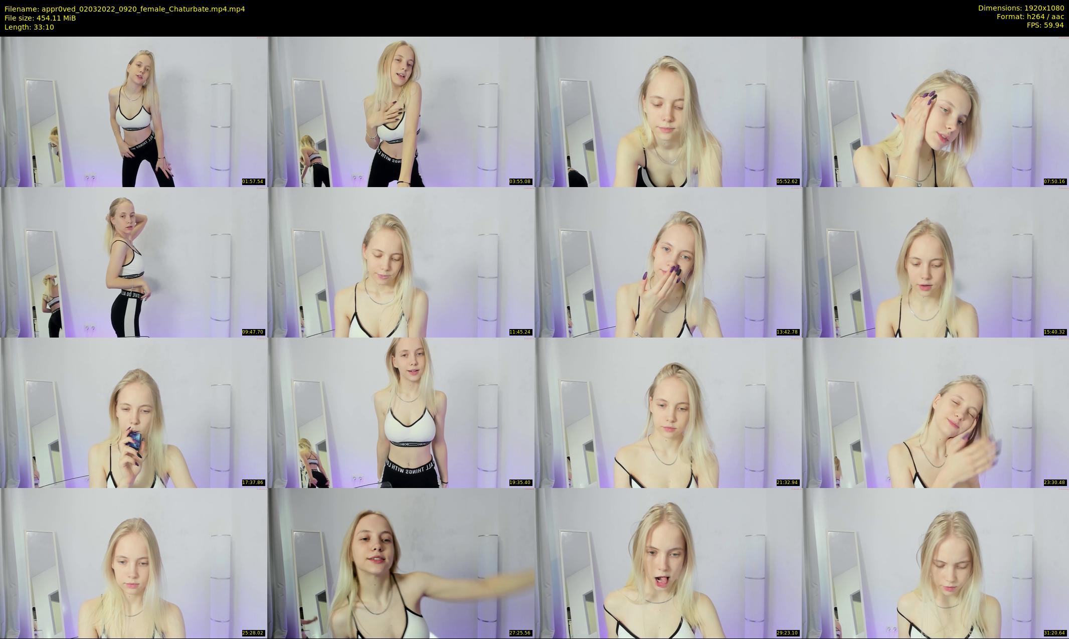 appr0ved — 34 minute Chaturbate female cam show recording, 1080p, Mar 2, 2022