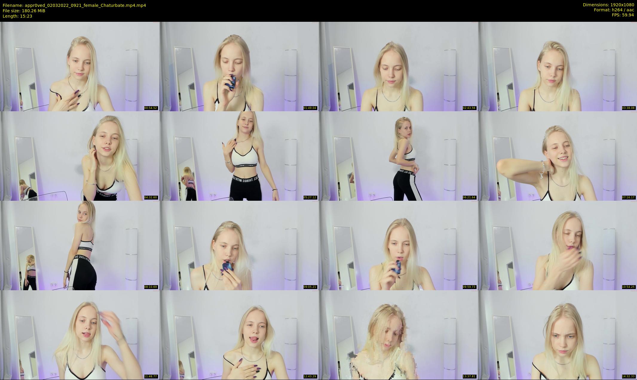 appr0ved — 16 minute Chaturbate female cam show recording, 1080p, Mar 2, 2022