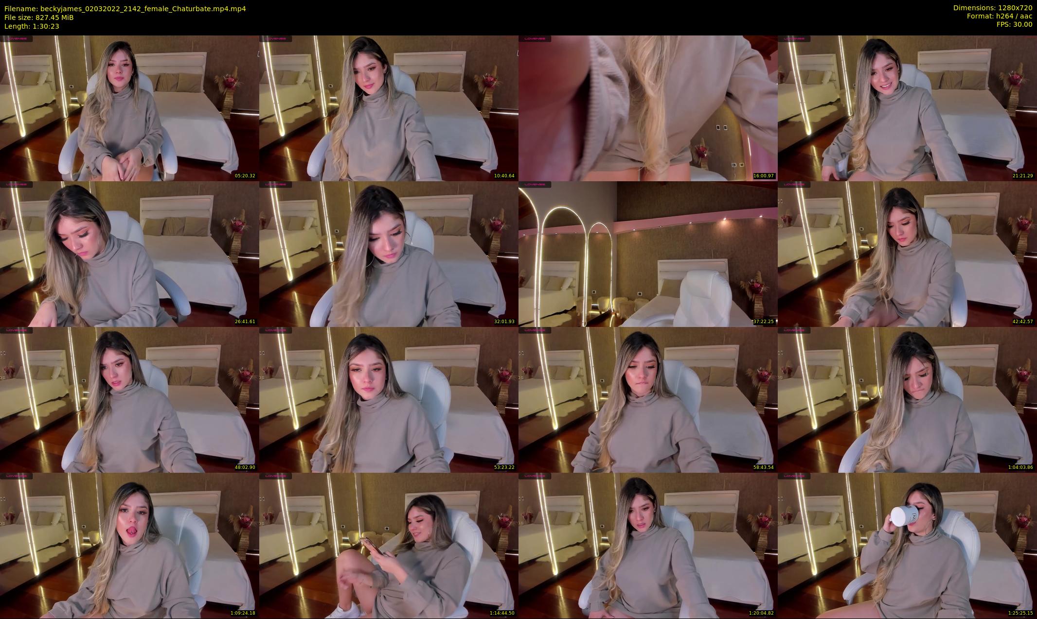 beckyjames — 91 minute Chaturbate female cam show recording, 720p, Mar 2, 2022