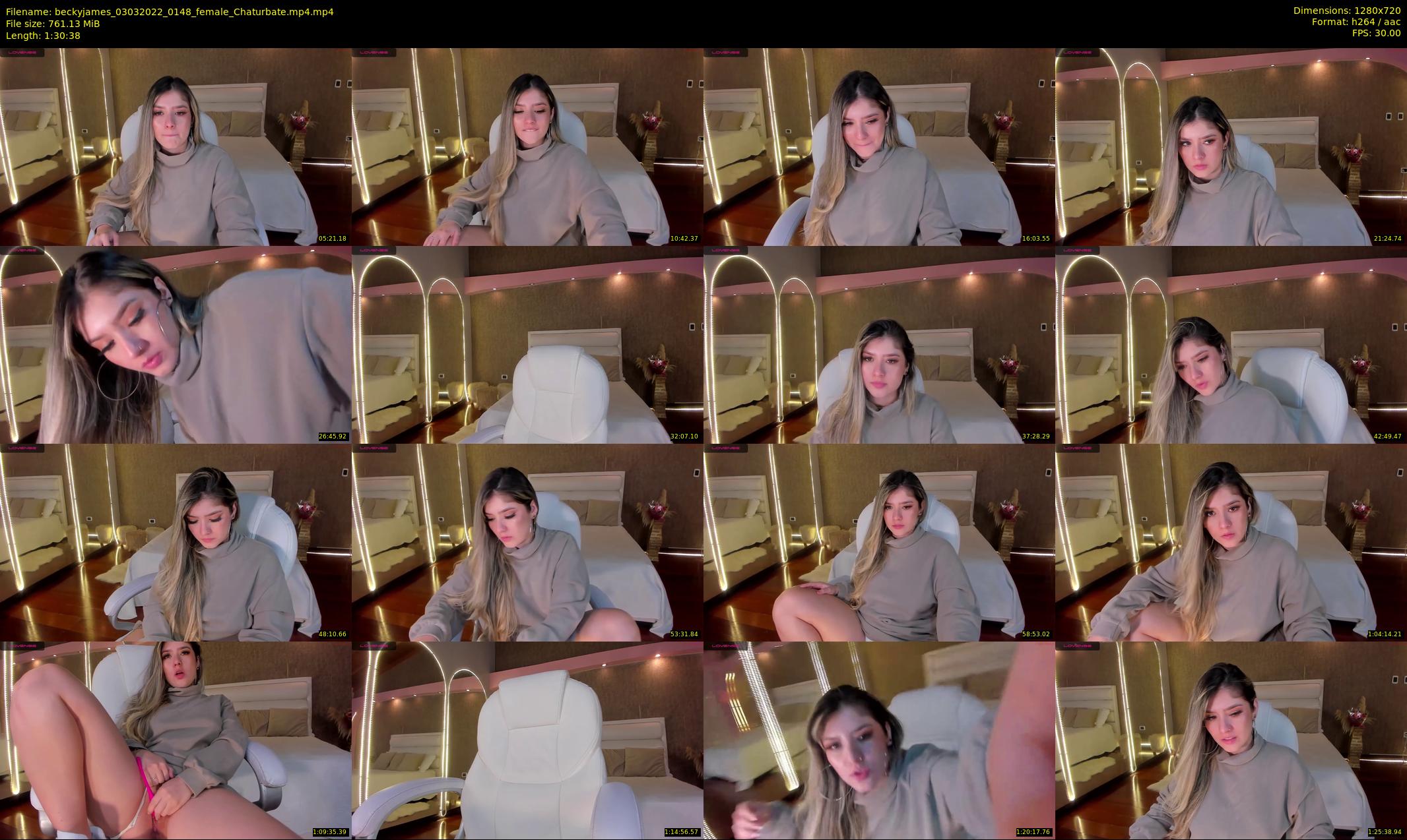 beckyjames — 91 minute Chaturbate female cam show recording, 720p, Mar 3, 2022