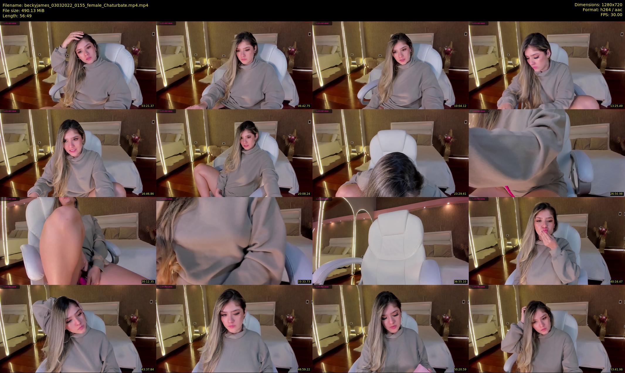 beckyjames — 57 minute Chaturbate female cam show recording, 720p, Mar 3, 2022
