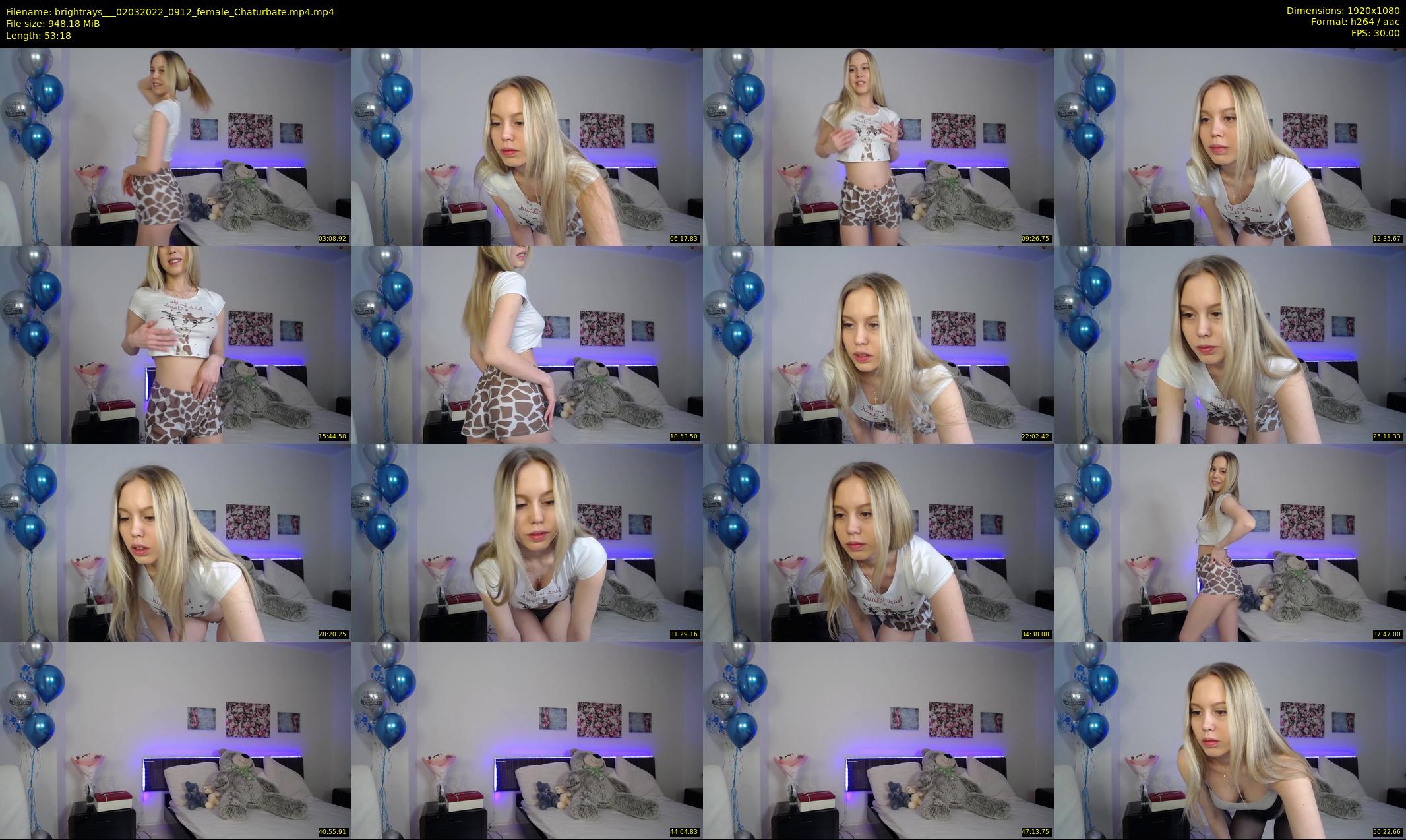 brightrays__ — 54 minute Chaturbate female cam show recording, 1080p, Mar 2, 2022